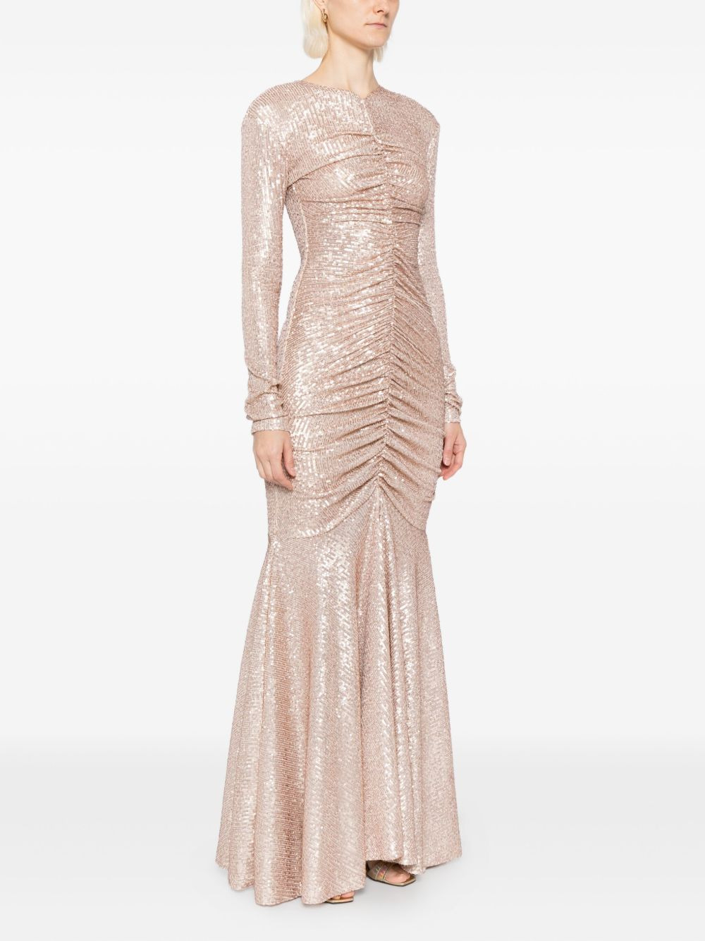ruched fishtail gown - 3