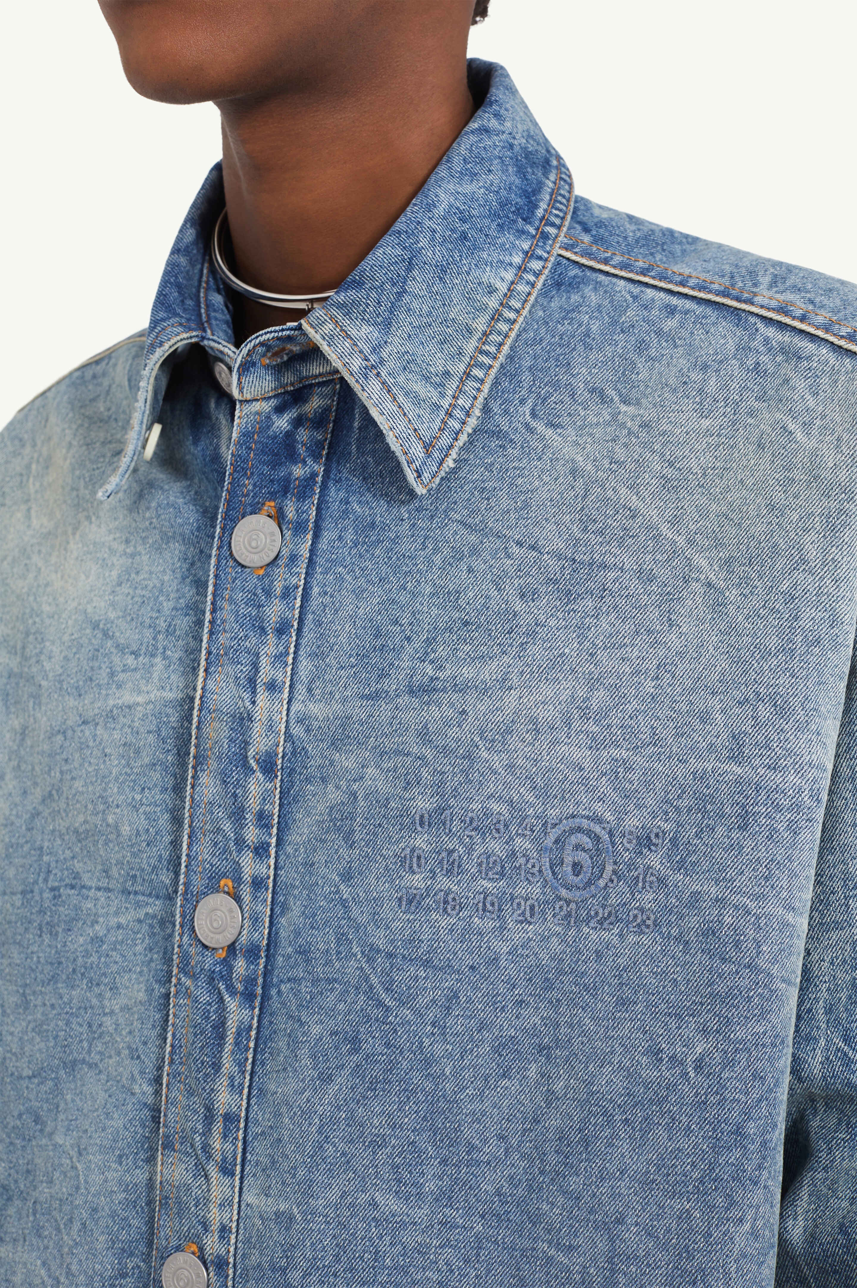 Padded denim jacket - 5