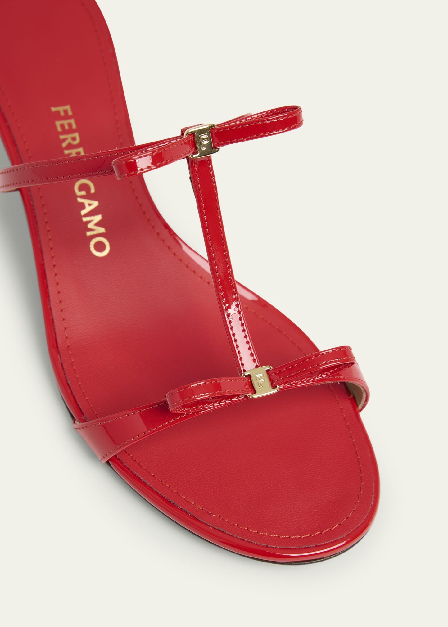 Abili Patent T-Strap Slide Sandals - 6