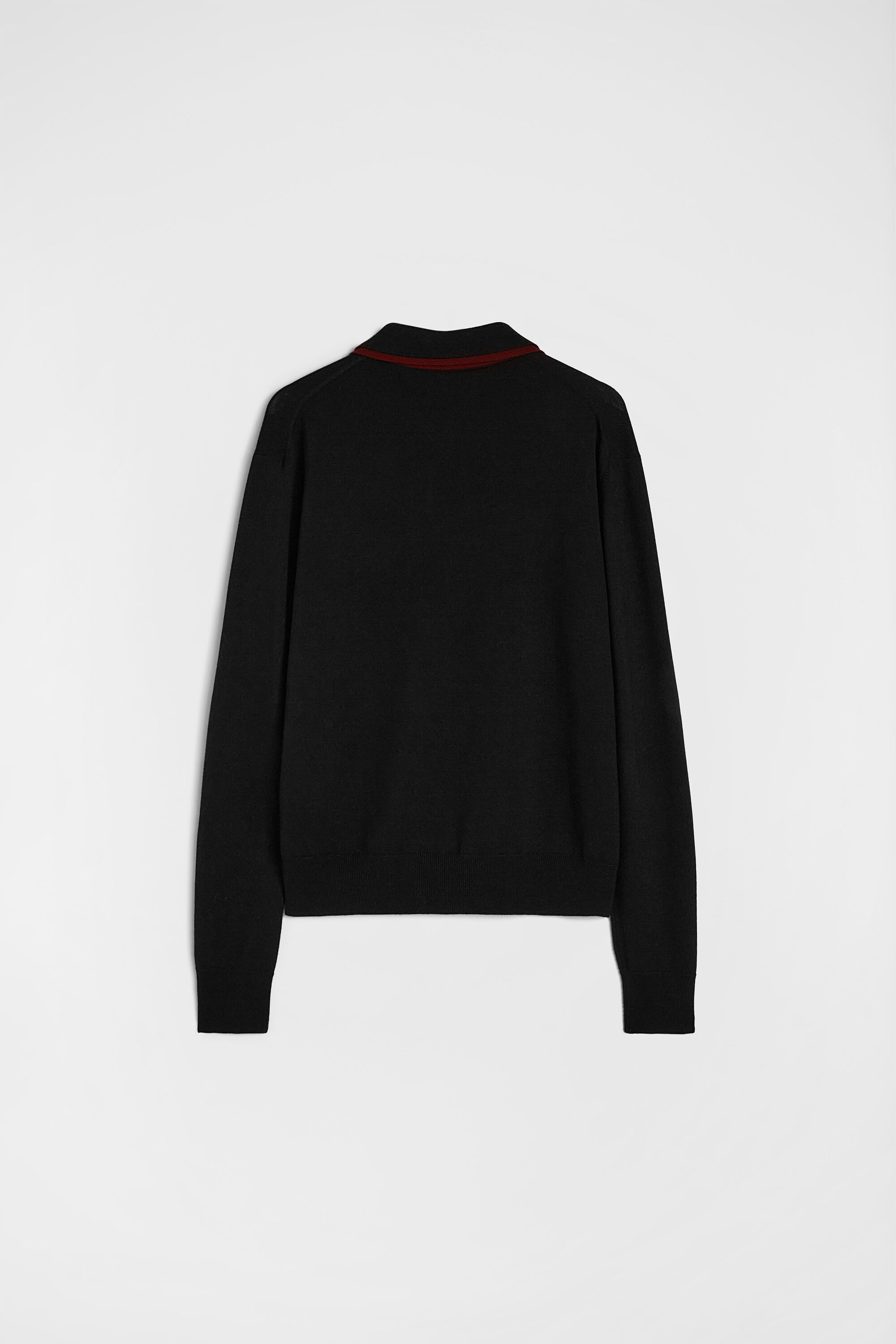 Lightweight Wool Polo Sweater - 4