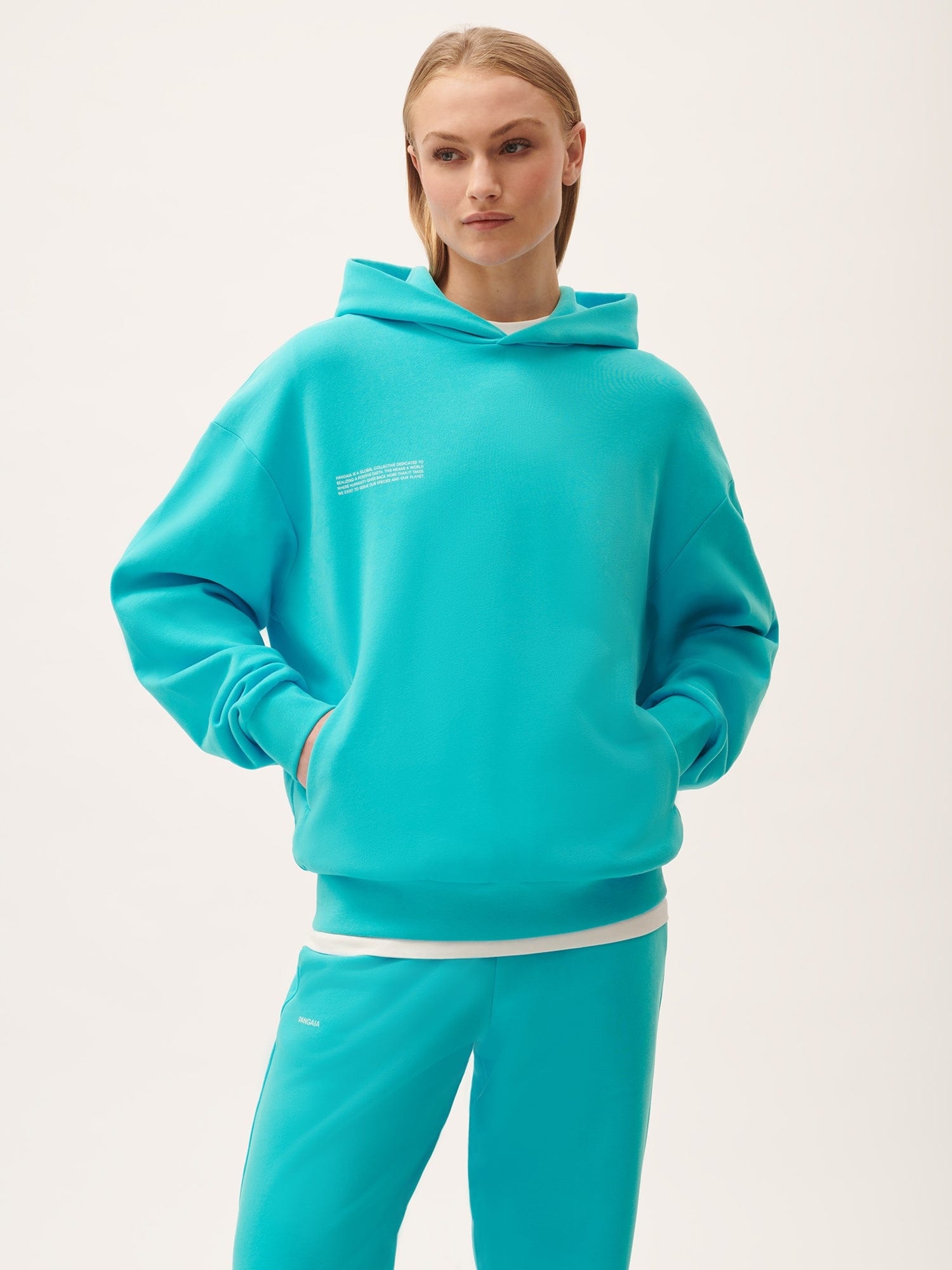 Womens 365 Midweight Hoodie - Ocean Turquoise - 2
