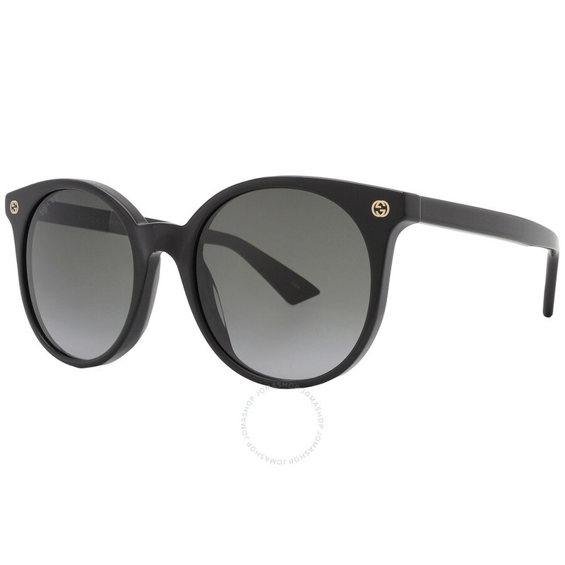 Gucci Grey Gradient Round Ladies Sunglasses GG0091S 001 52 3