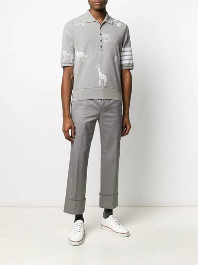 Thom Browne twill beltloop straight trousers outlook