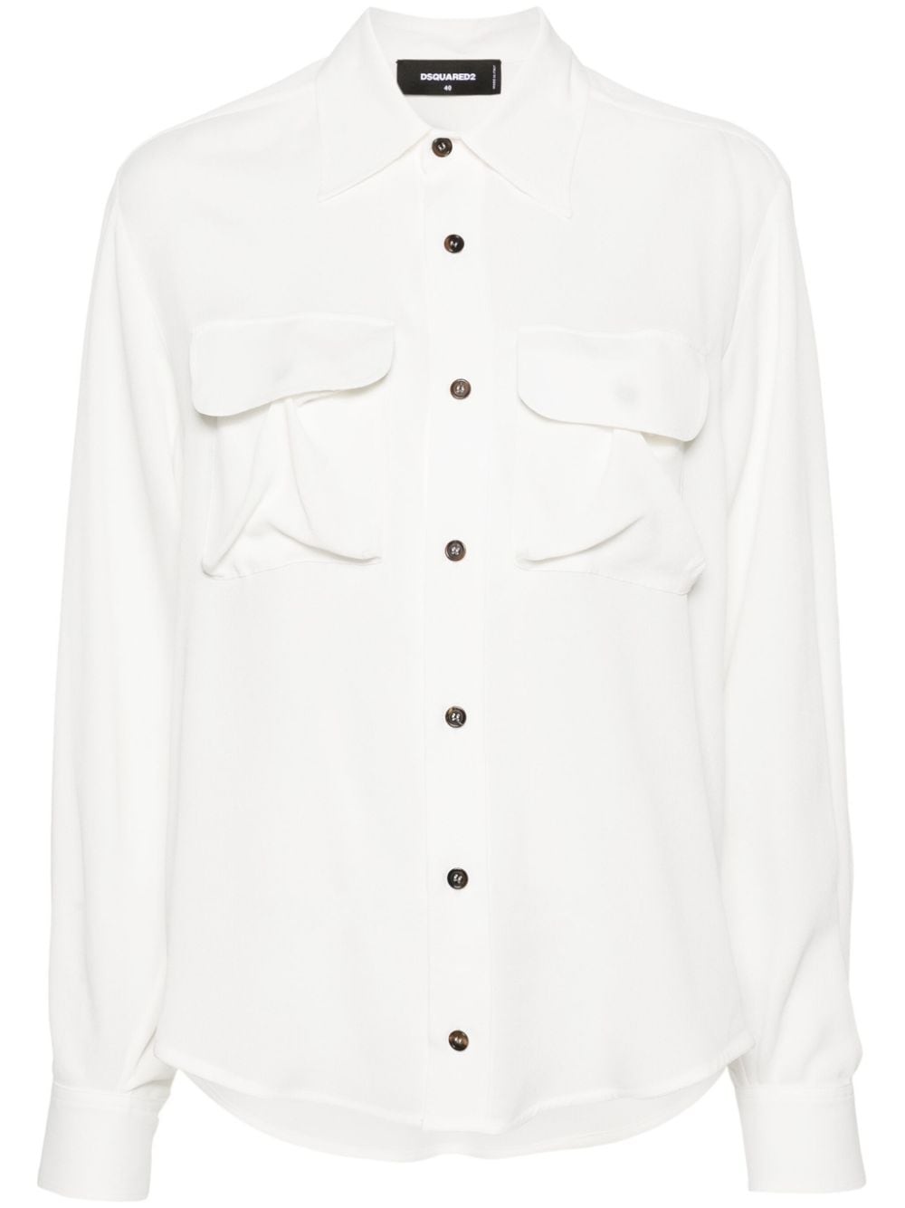 pointed-collar shirt - 1