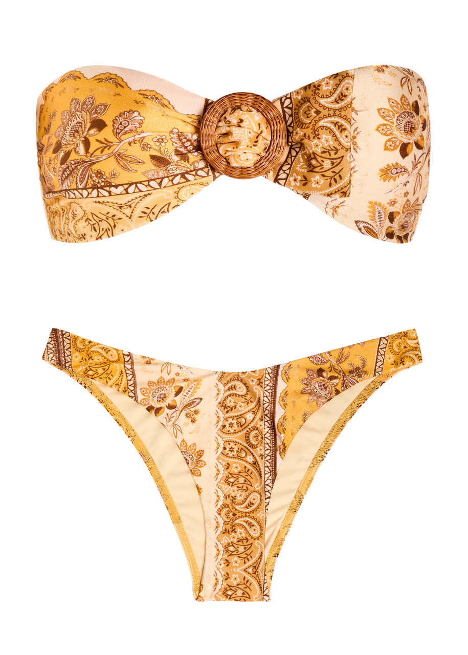 Zimmermann Lucky Printed Strapless Bikini - 1
