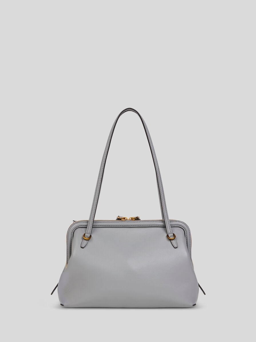 SMALL LEATHER DOC SHOULDER BAG WITH EMBROIDERY - 3