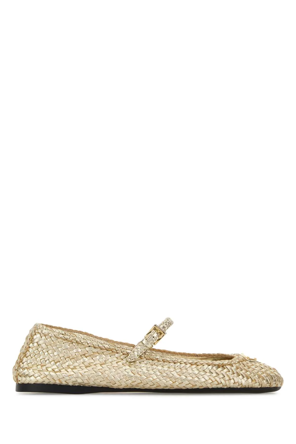 Prada Women Gold Leather Ballerinas - 1