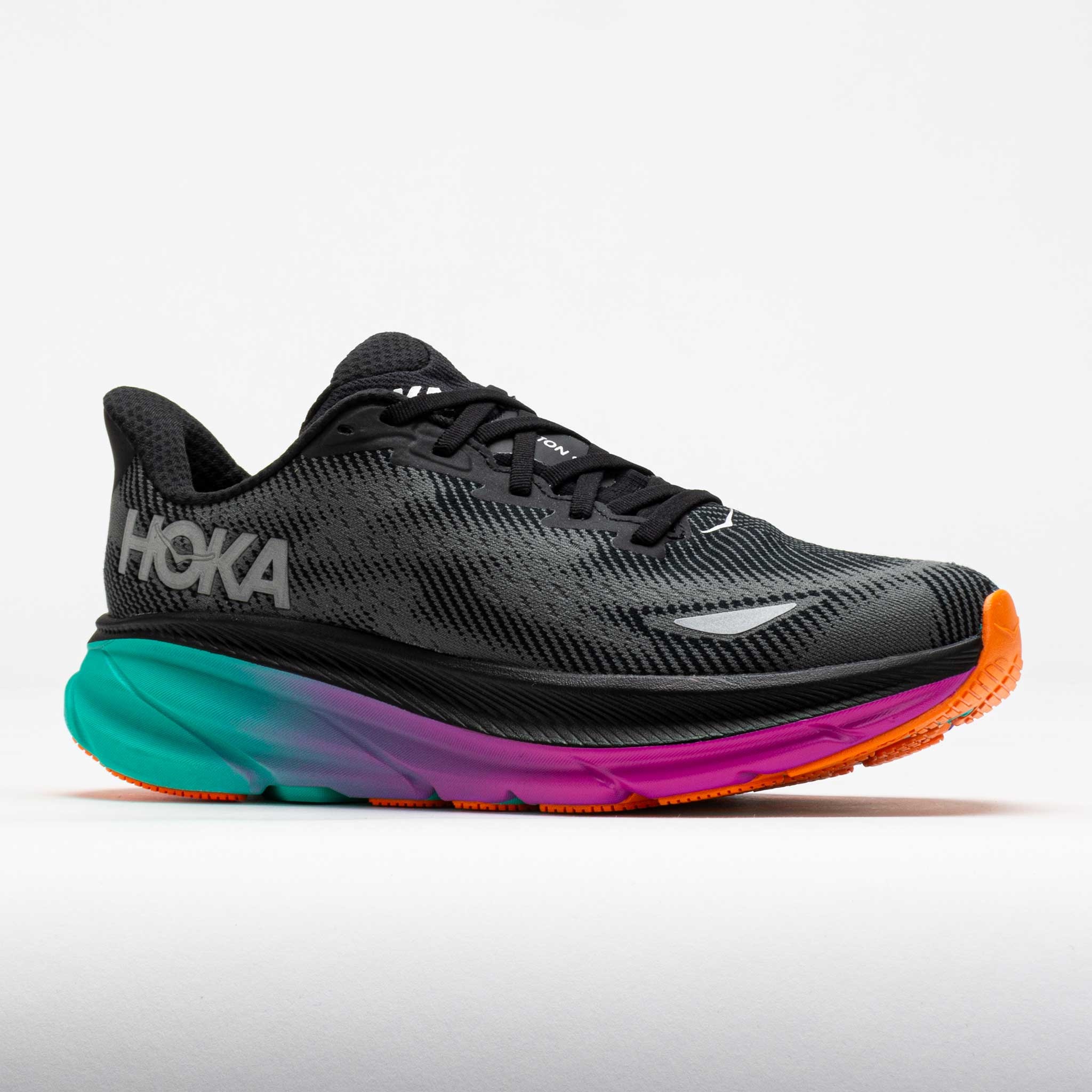 HOKA Clifton 9 GTX Men's Black/Electric Aqua - 5