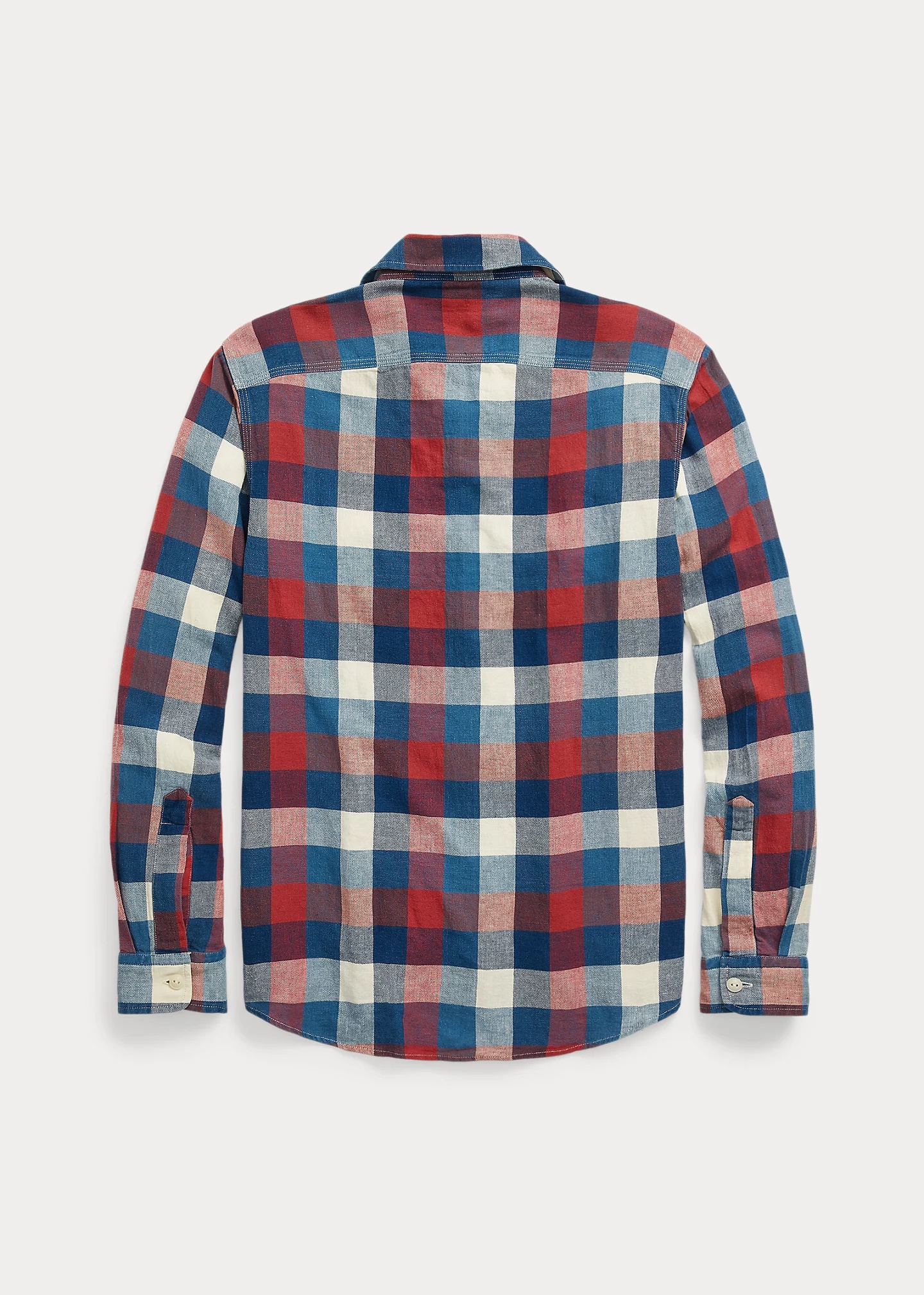 Indigo Plaid Cotton-Linen Workshirt - 2