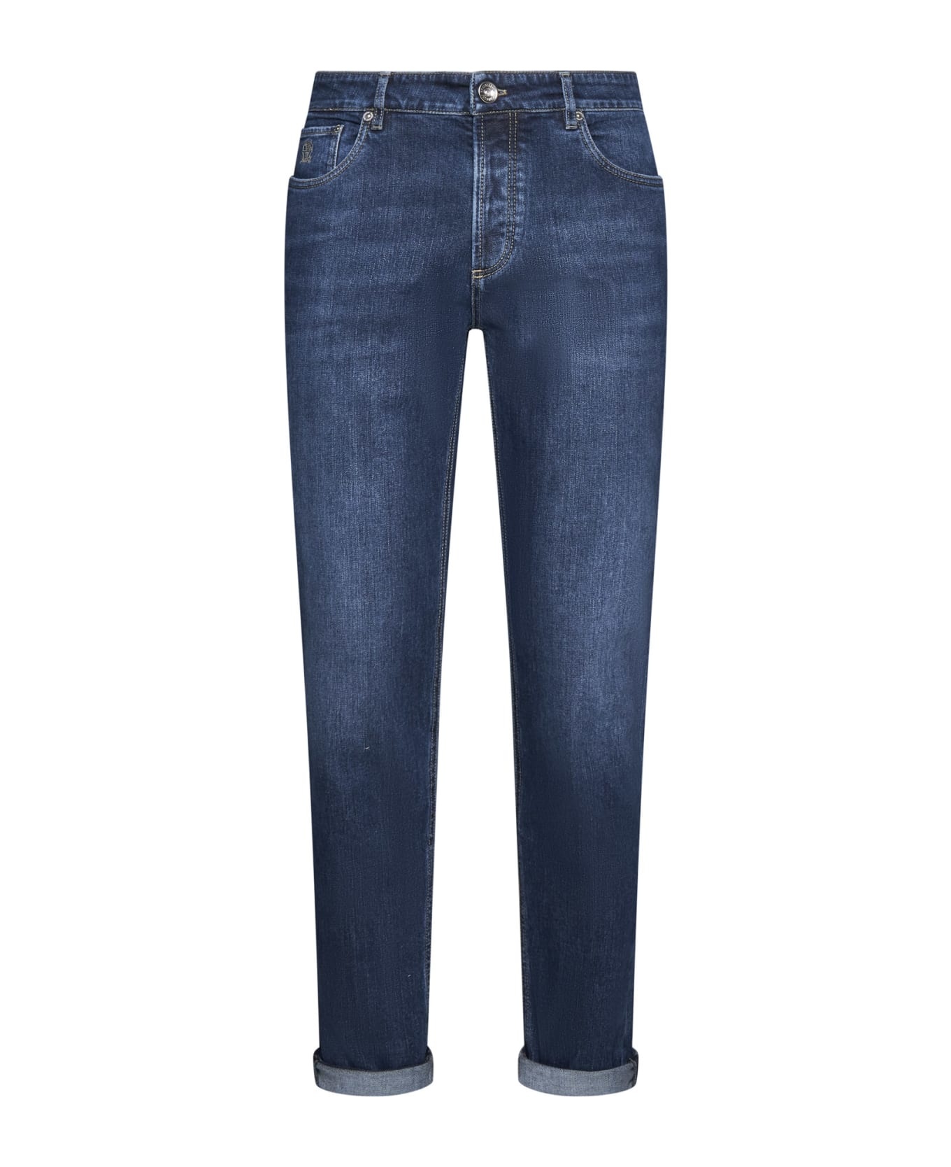 Button Fitted Jeans - 1