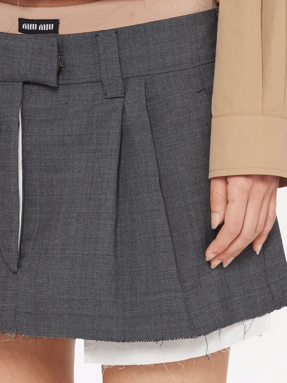 Prince-Of-Wales check mini skirt - 5