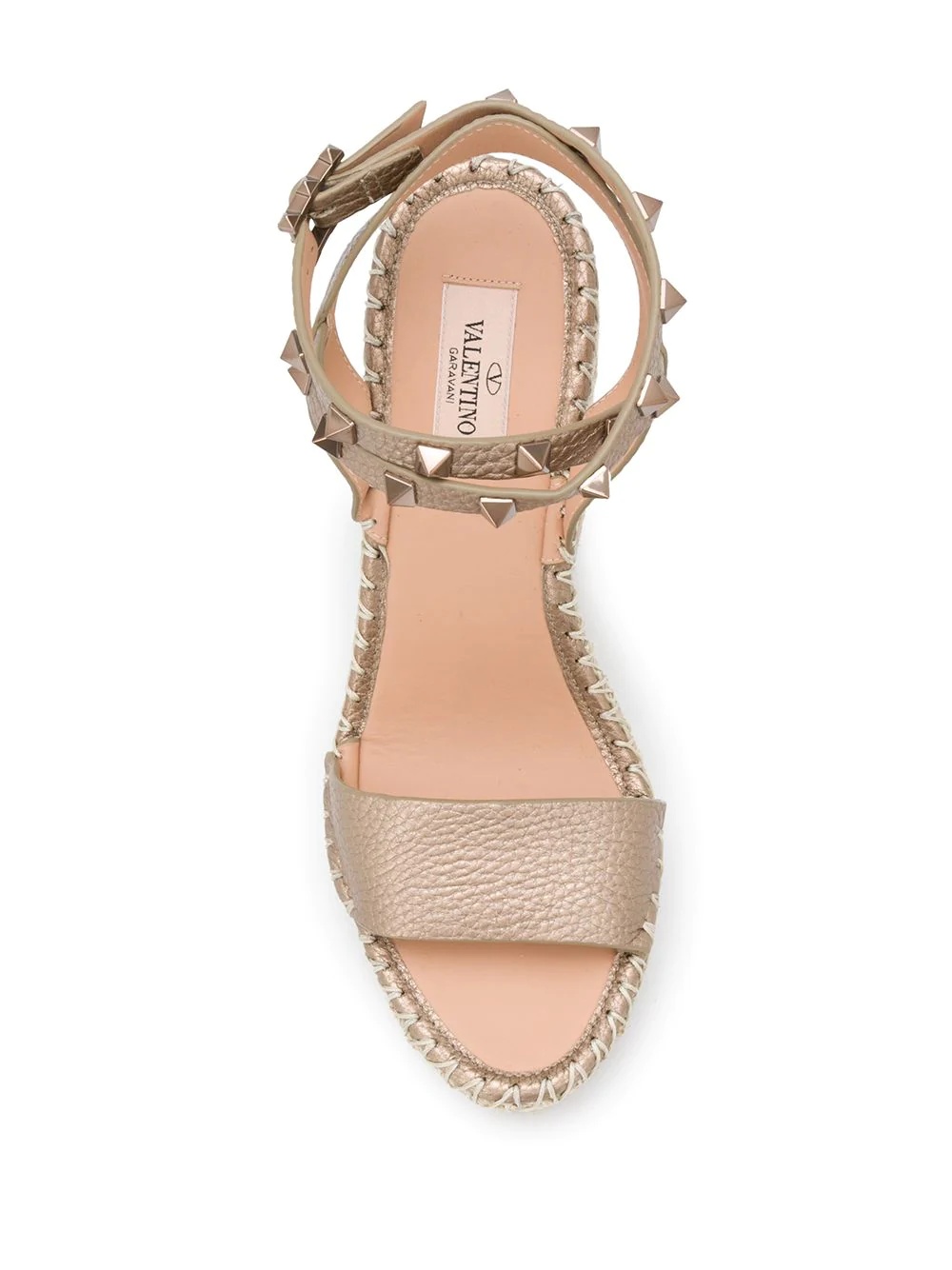 rockstud espadrille wedge sandals - 4