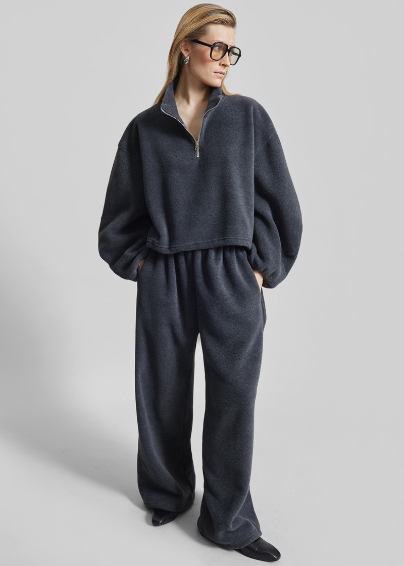Treveray Fleece Half-Zip Sweatshirt - Dark Grey 4