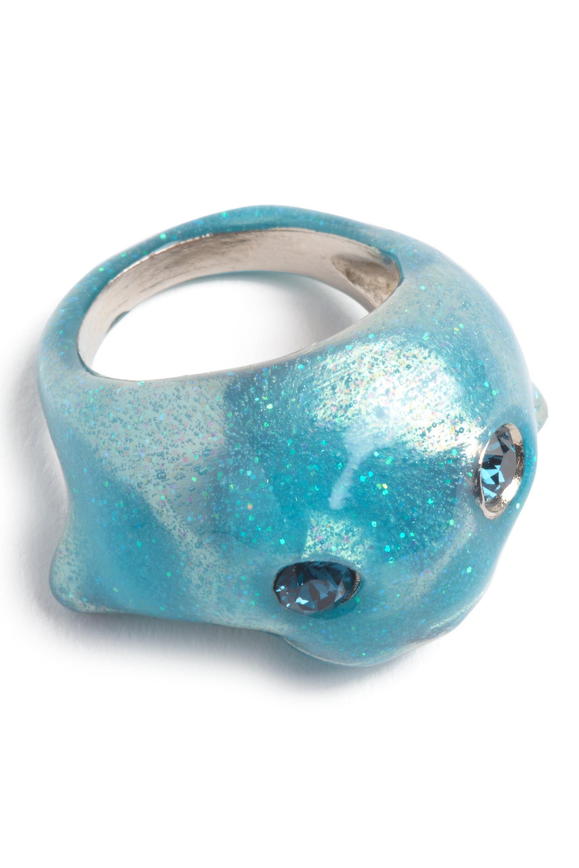 GLITTER SKY DOLPHIN BABY RING - 4