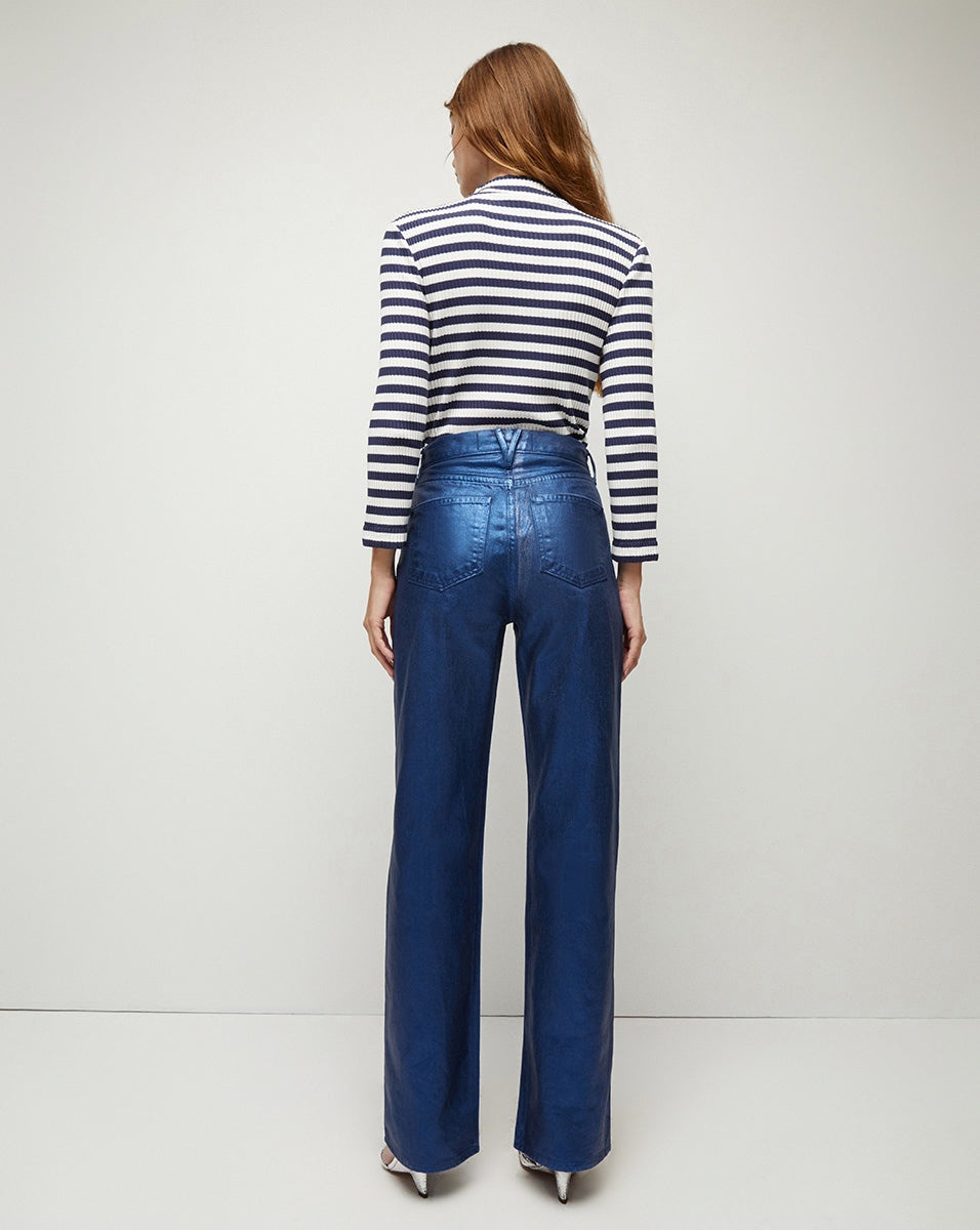 DYLAN STRAIGHT-LEG JEAN | METALLIC COATING - 5
