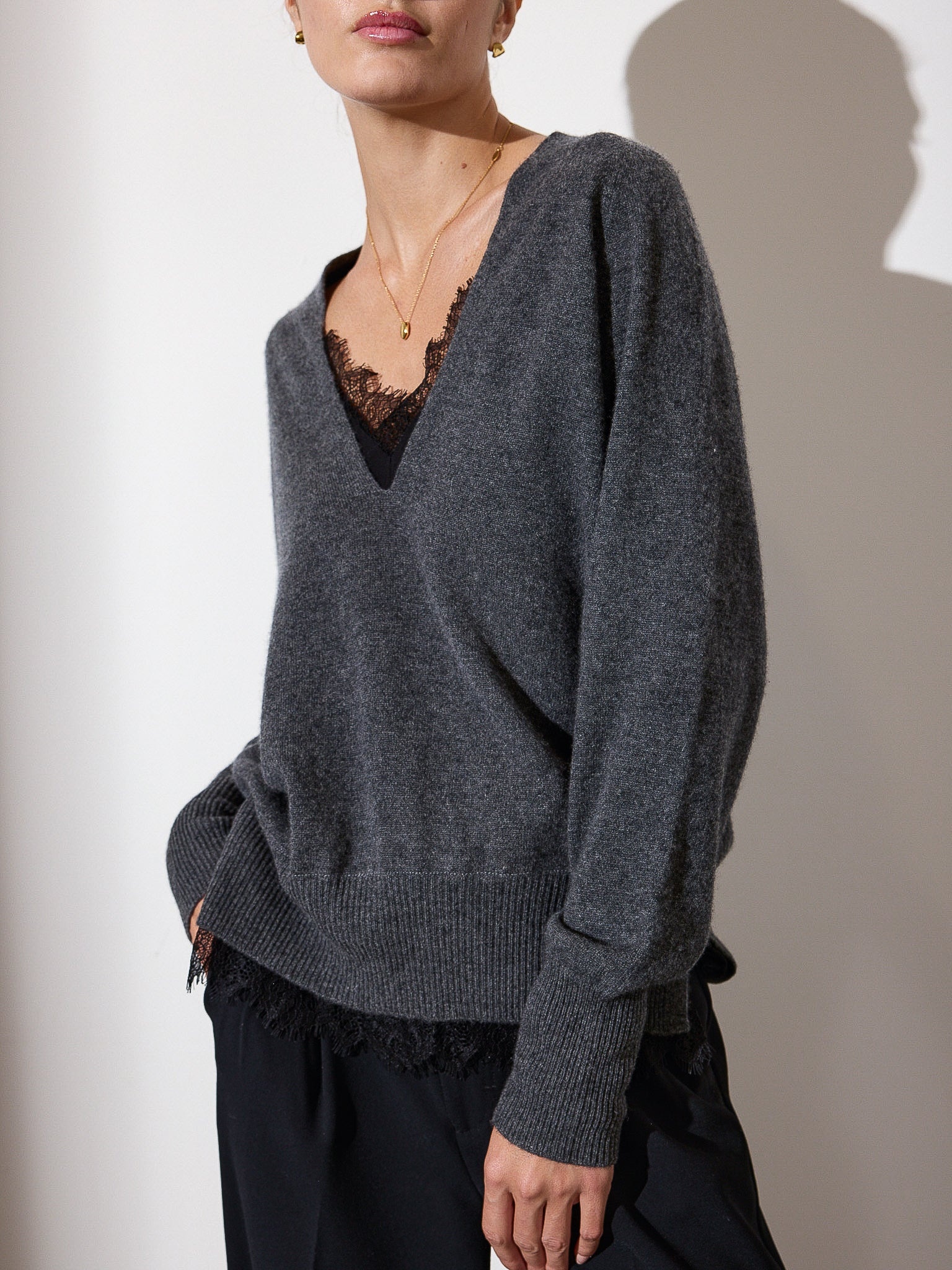 The Lace Vee Looker Pullover - 8