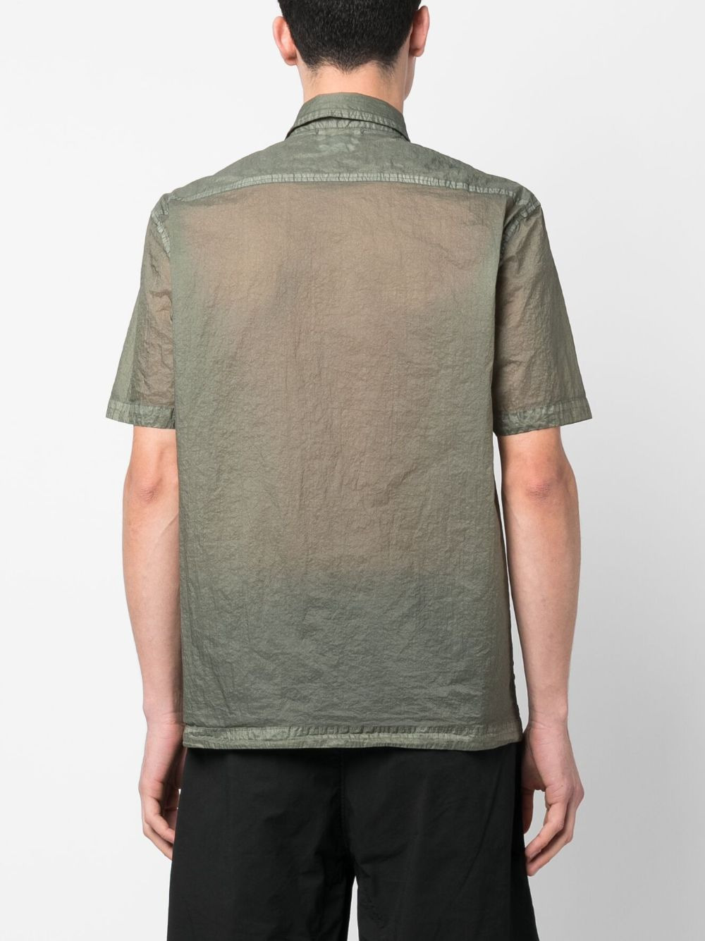 cargo-pockets semi-sheer shirt - 4