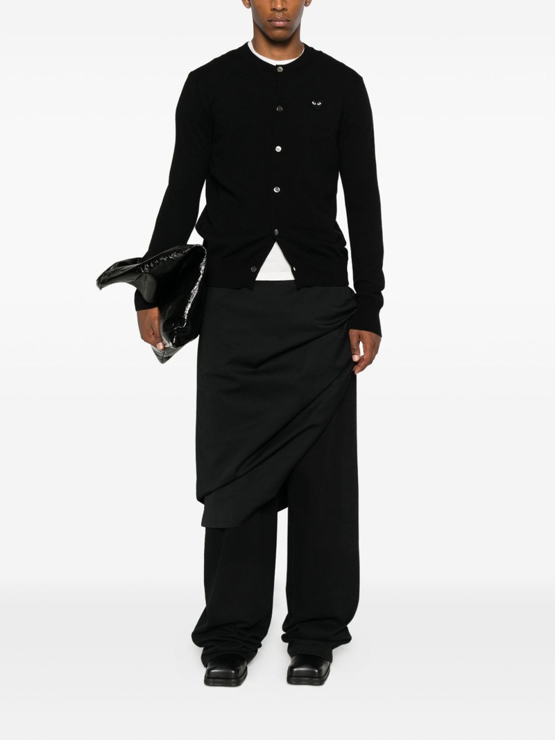 Comme des Garçons PLAY logo-patch cardigan outlook