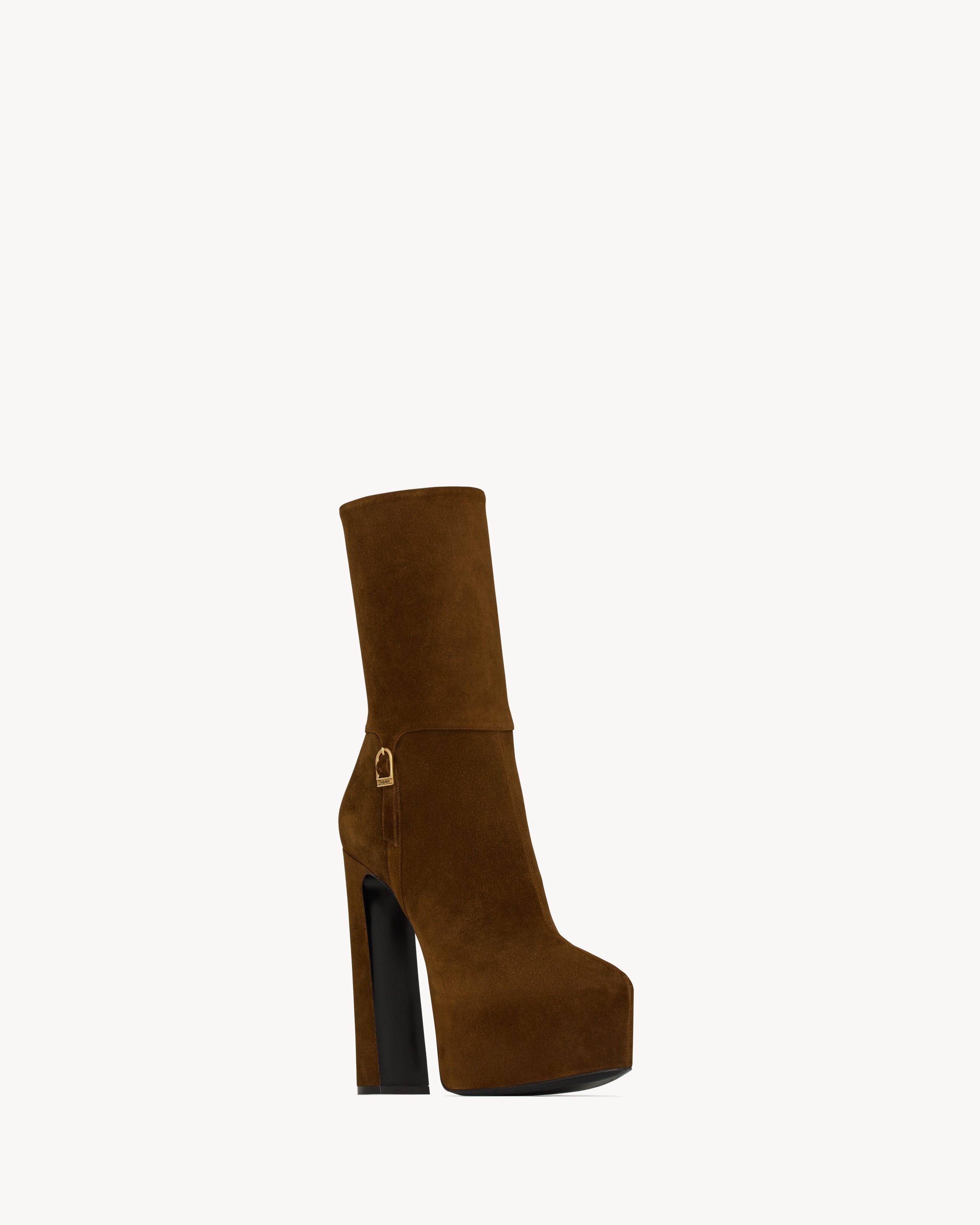 NICO PLATFORM BOOTIES IN SUEDE - 5