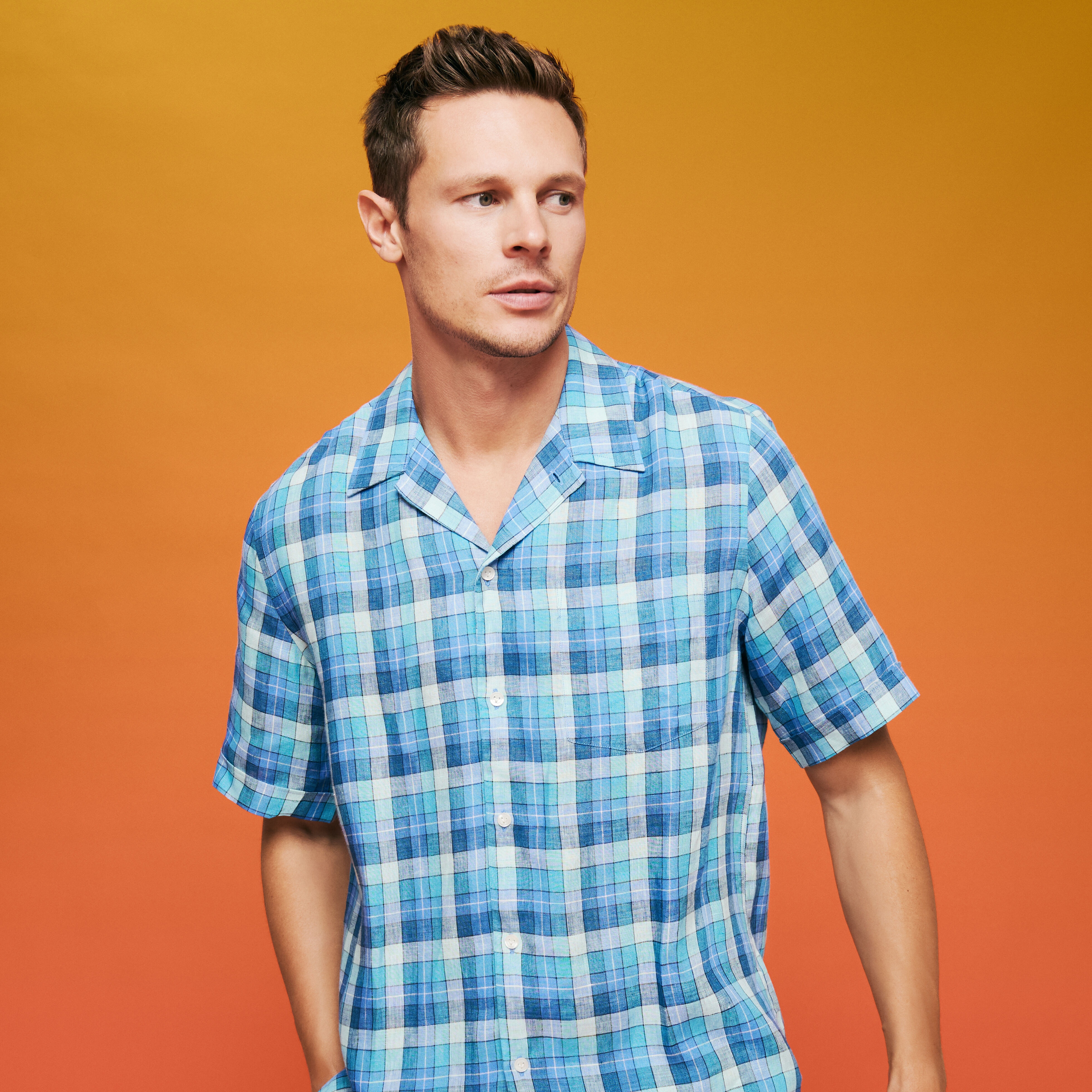 Men Bowling Shirt Checks - Vilebrequin x The Beach Boys - 3