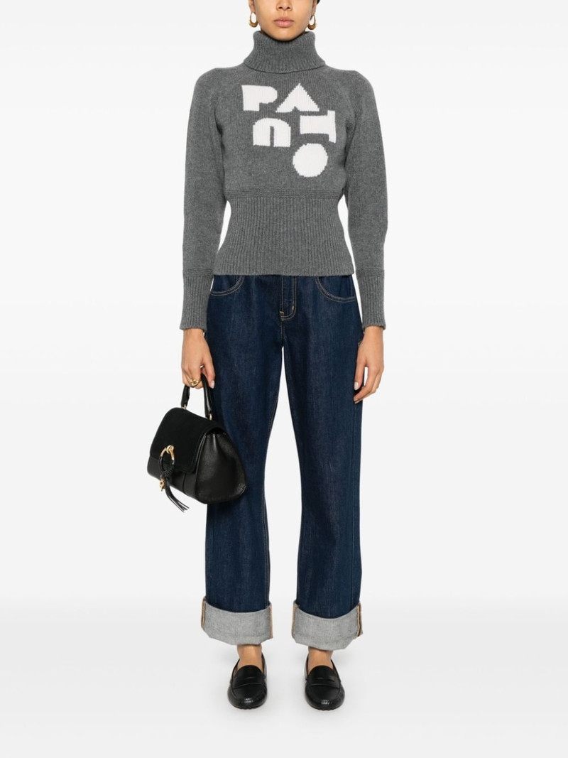 PATOU logo-intarsia sweater outlook