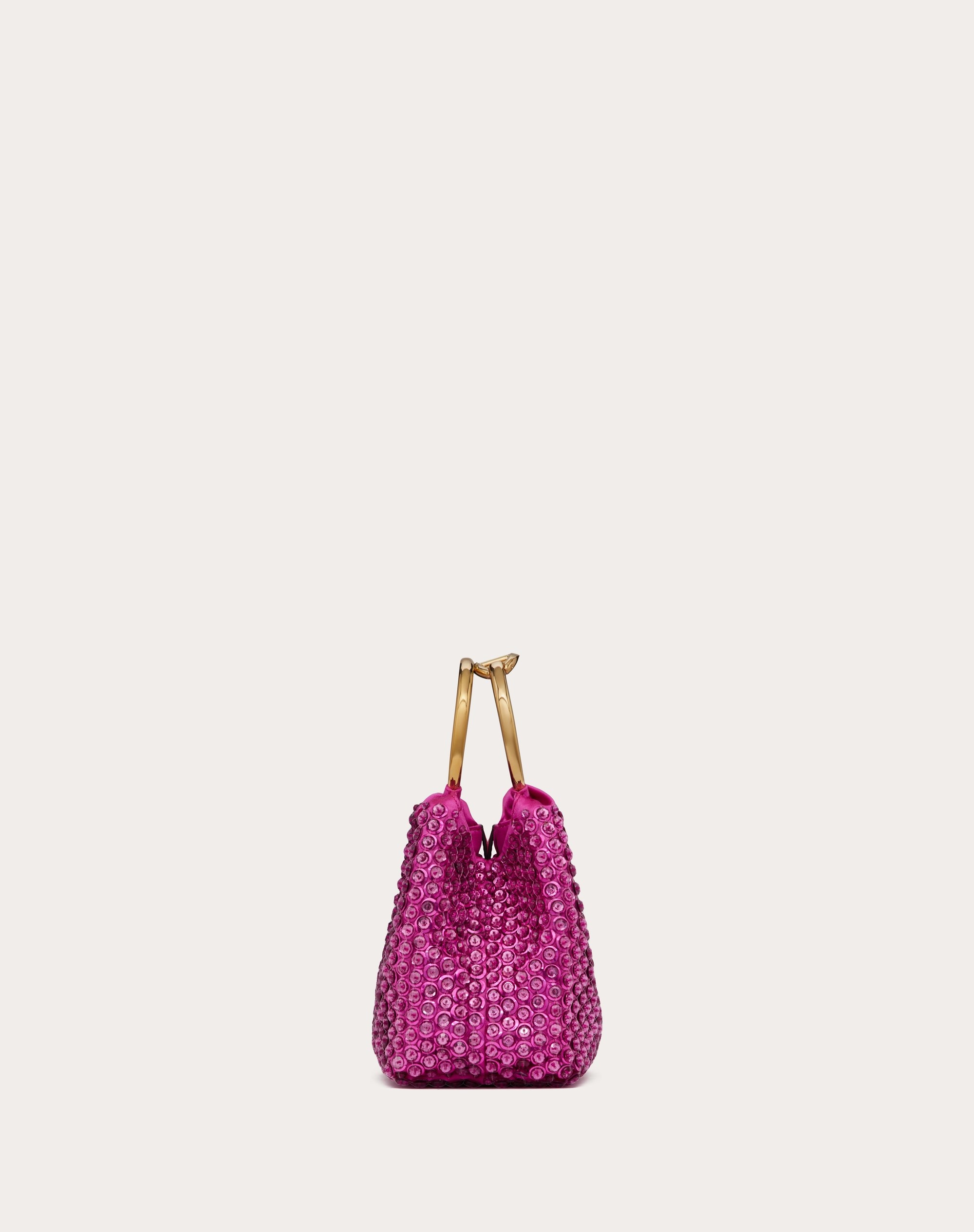 SMALL CARRY SECRETS EMBROIDERED BUCKET BAG - 5