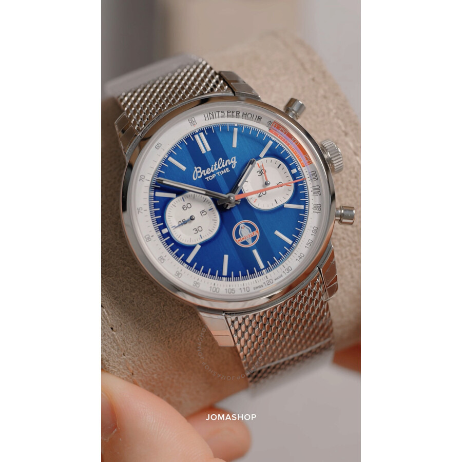 Breitling Top Time B01 Shelby Cobra Chronograph Automatic Blue Dial Men's Watch AB01763A1C1A1 - 4