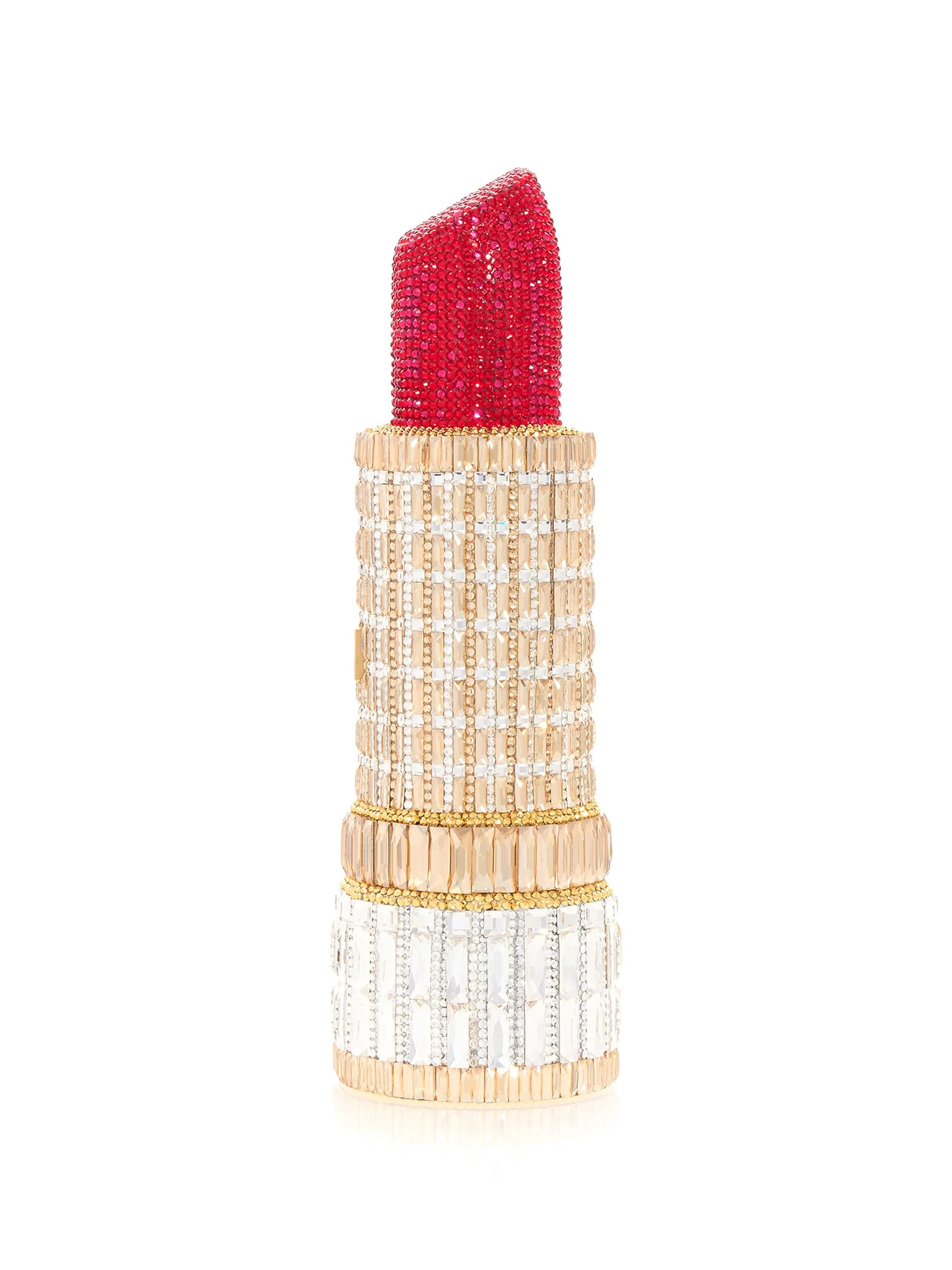 Women's Lipstick Seductress Crystal Clutch - Champagne - 1