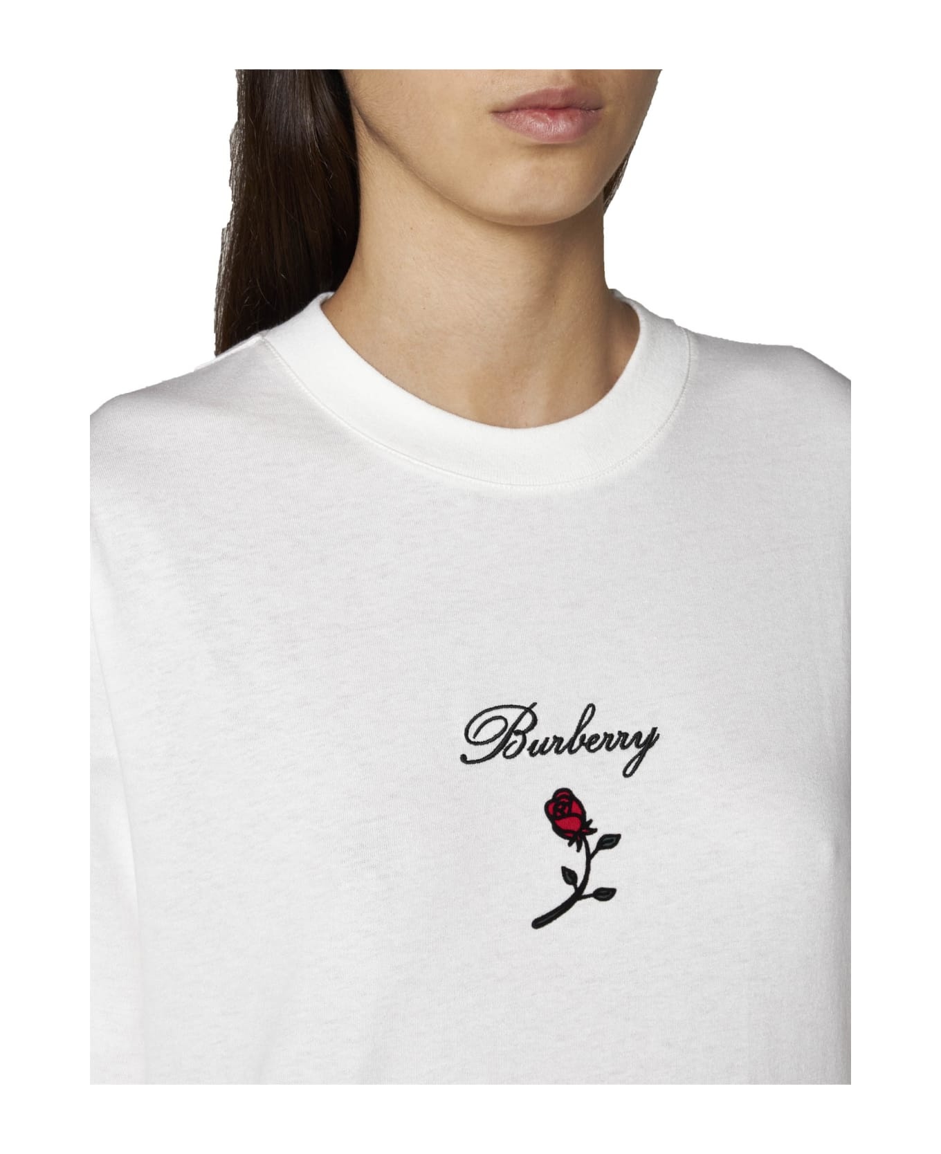 Logo Embroidered Crewneck T-shirt - 5