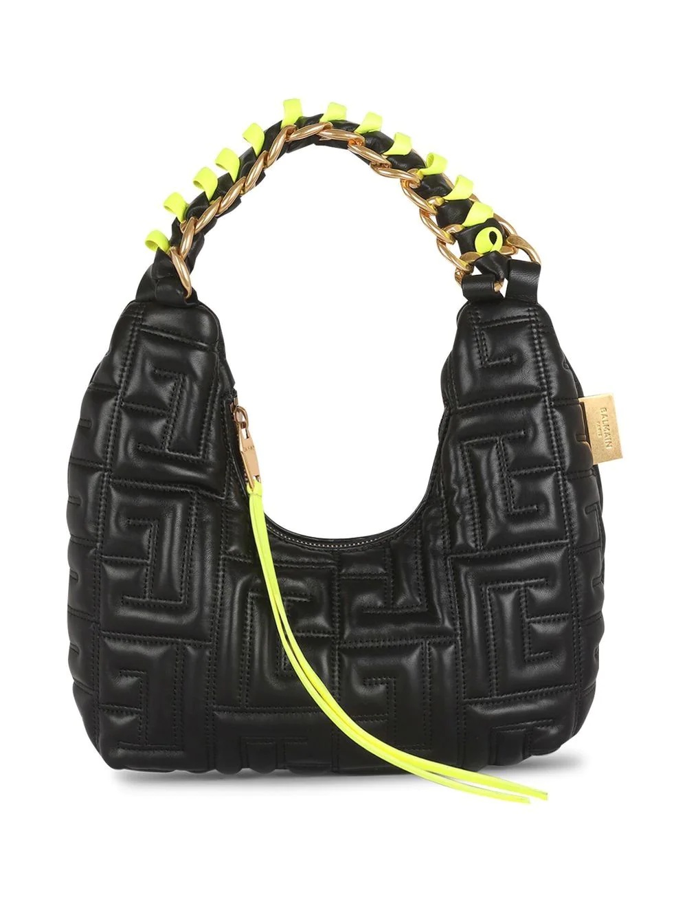 embossed leather shoulder bag - 3