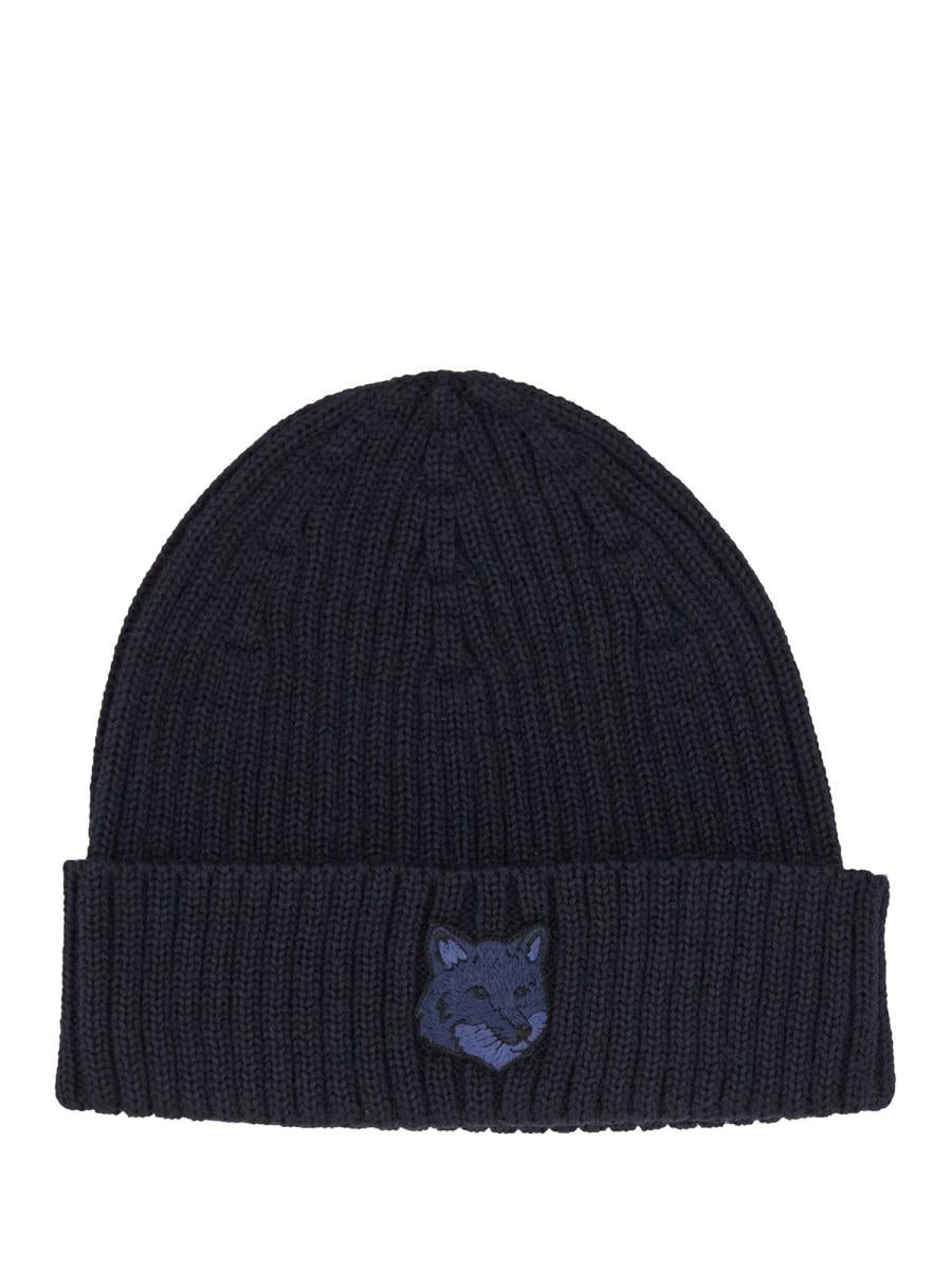 Maison Kitsuné MAISON KITSUNÉ BEANIE HAT WITH FOX HEAD - 1