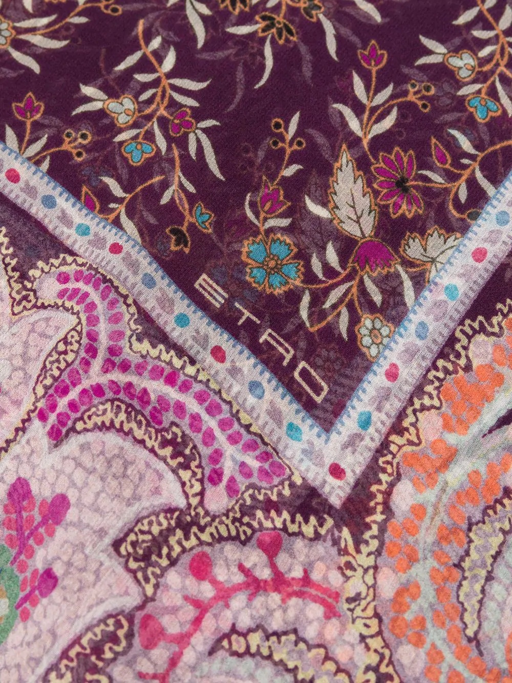 paisley print scarf - 3