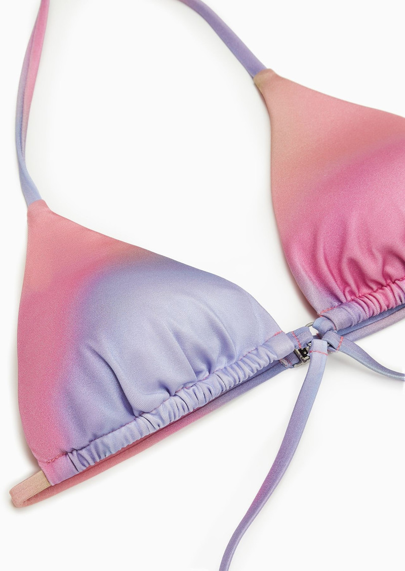 EMPORIO ARMANI Emporio Armani Sustainability Values Capsule Collection all-over print padded triangle bikini outlook