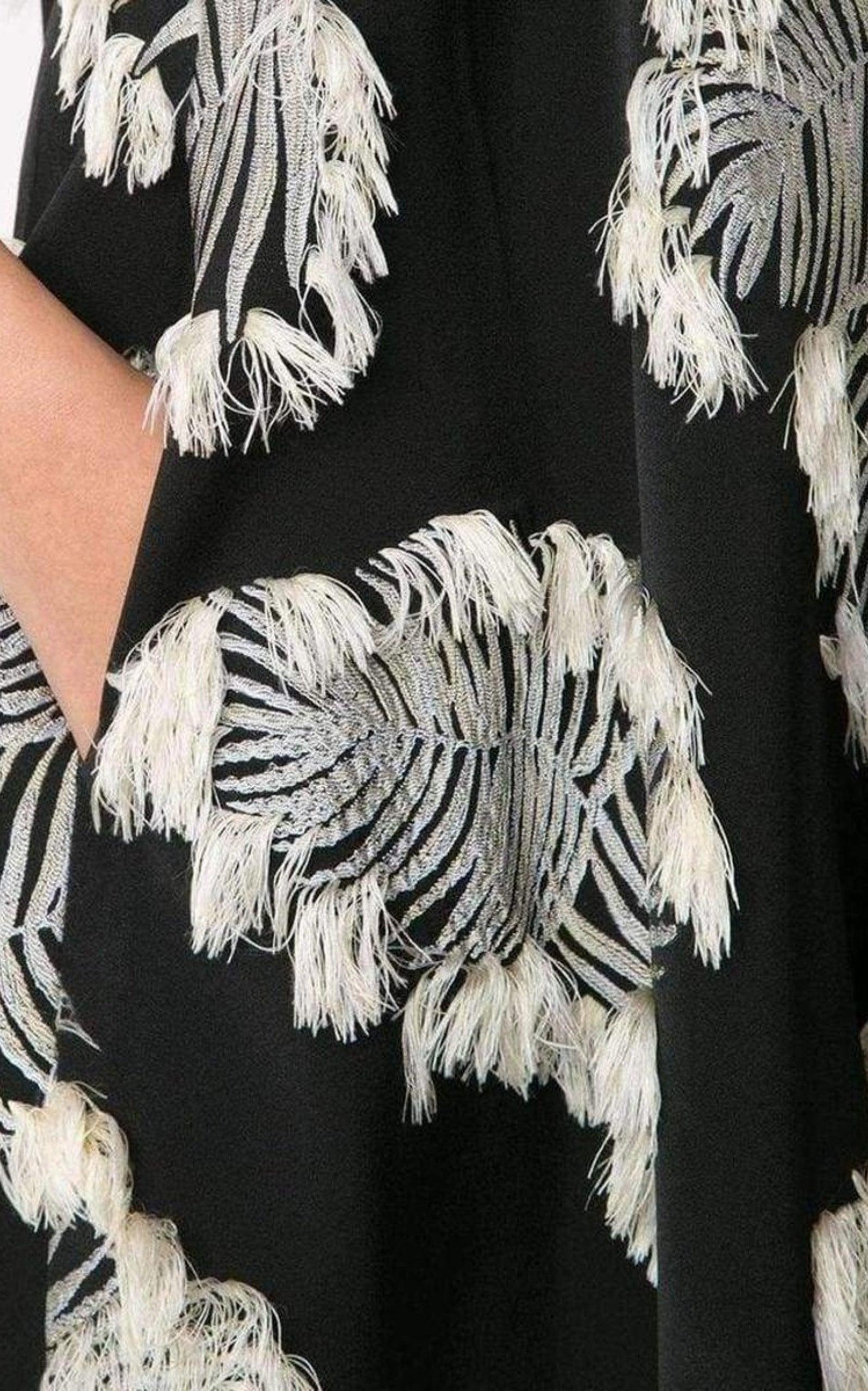 Palm Jacquard Dress - 5