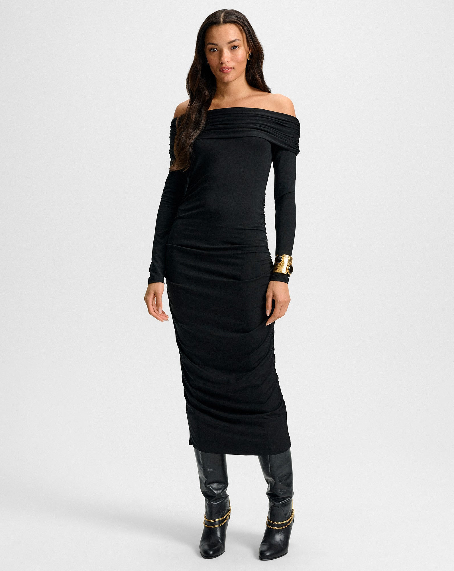 TINETTE OFF-THE-SHOULDER MIDI DRESS - 2