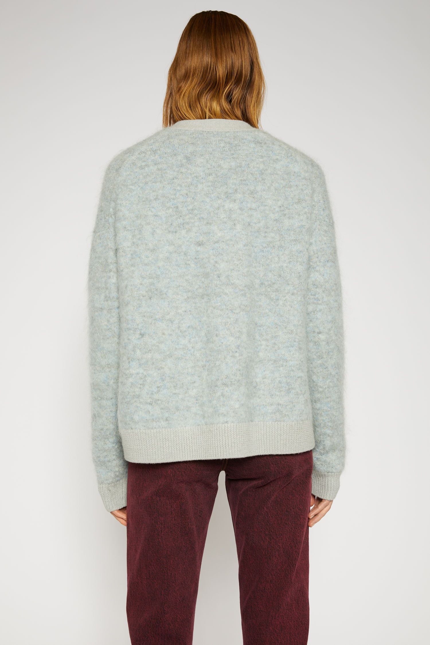 Mohair-blend cardigan light grey/blue - 3