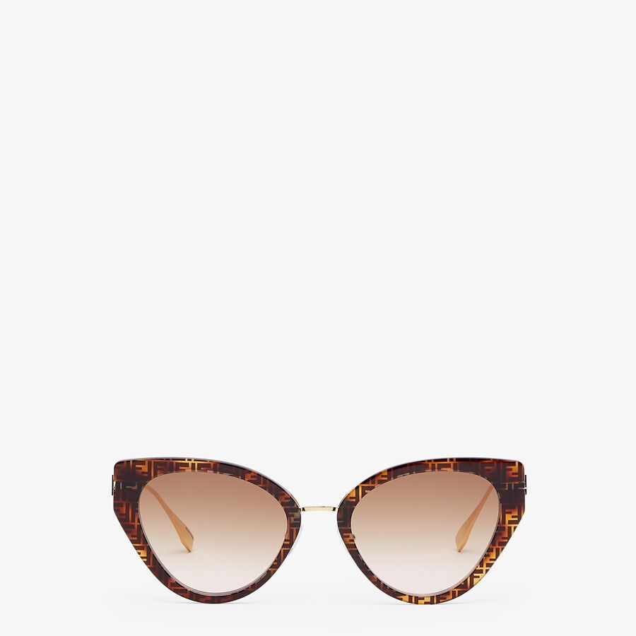 FF Havana acetate and metal sunglasses - 1