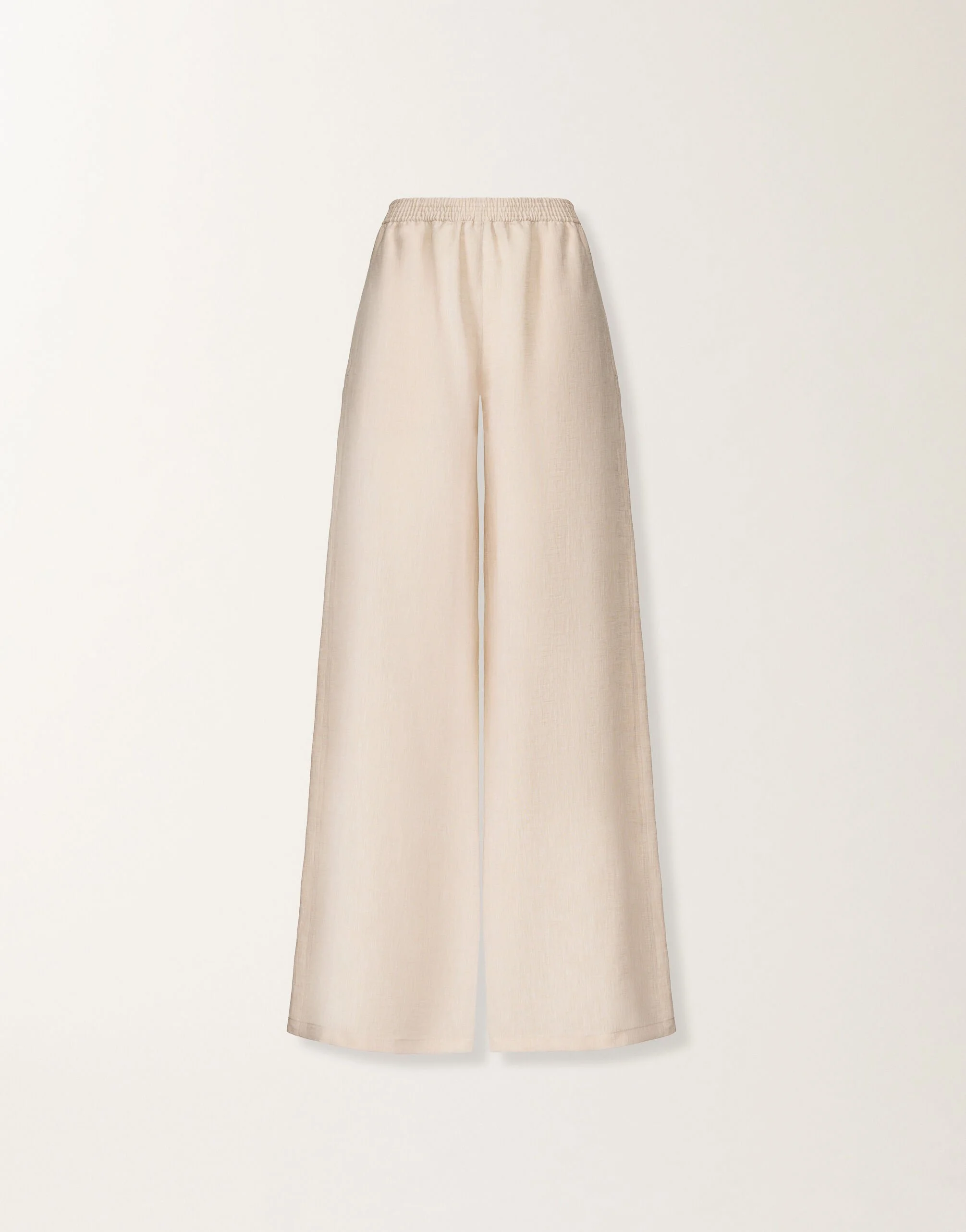 Amelia jogging pants in natural linen fabric - 1