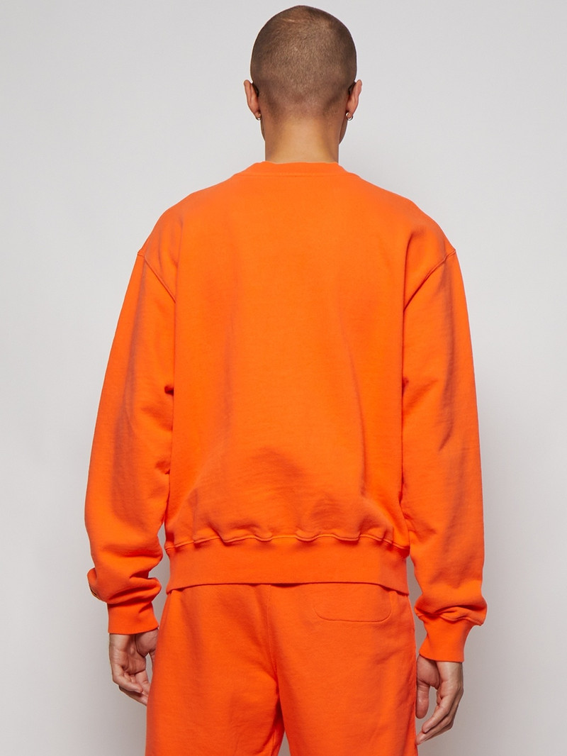 Elasticated Trim Heron Print Sweatshirt Orange And Black 5