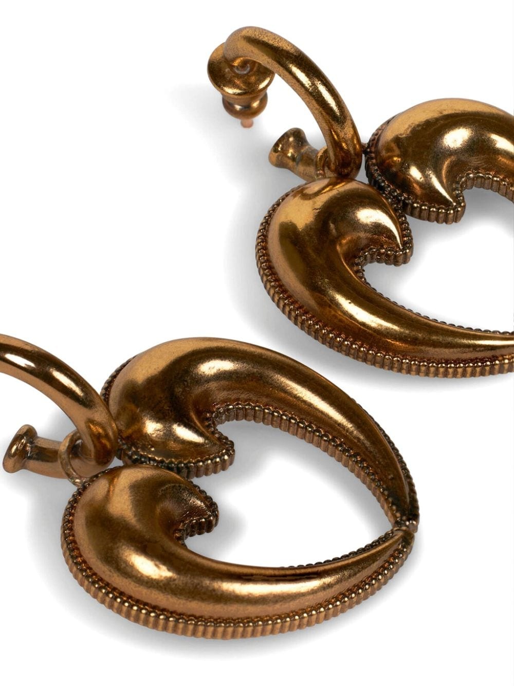 Heart drop earrings - 2