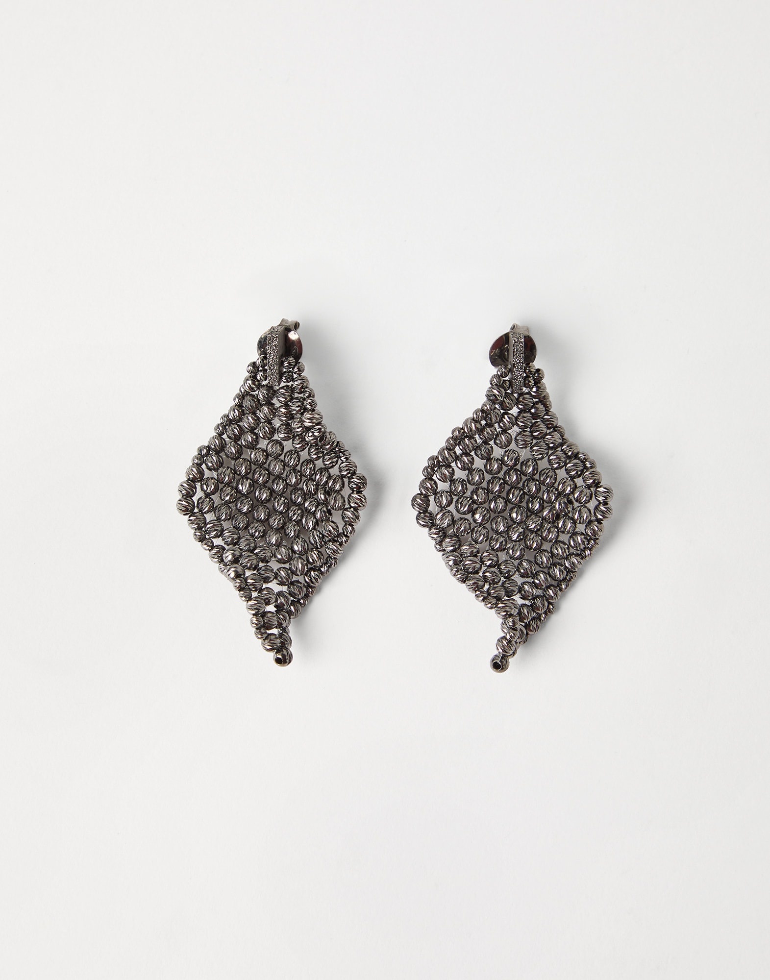 Sterling Silver sculptured earrings - 1