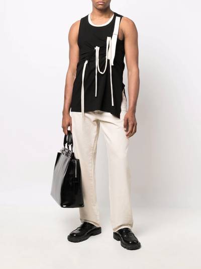 Yohji Yamamoto gathered-detail cotton tank outlook