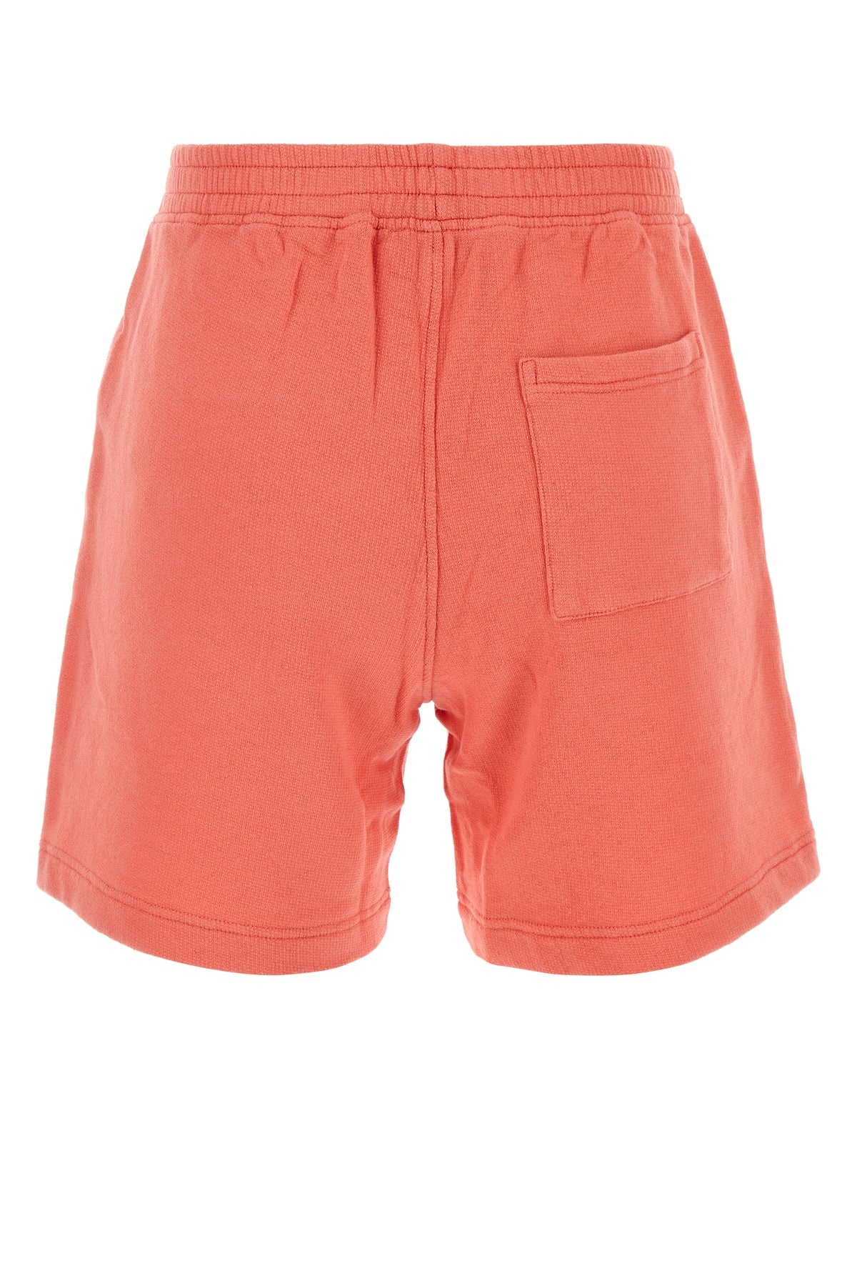Salmon pink stretch cotton shorts - 2