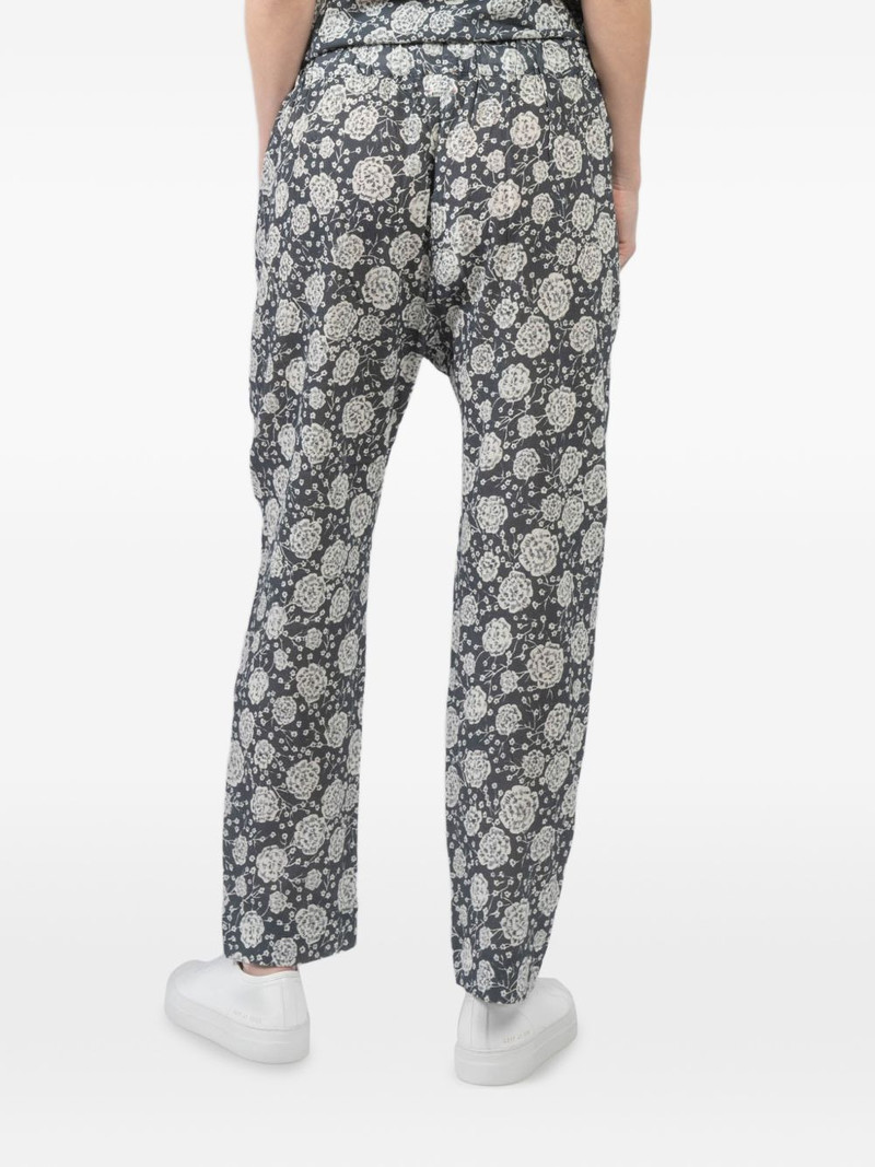 floral-print drawstring trousers 4