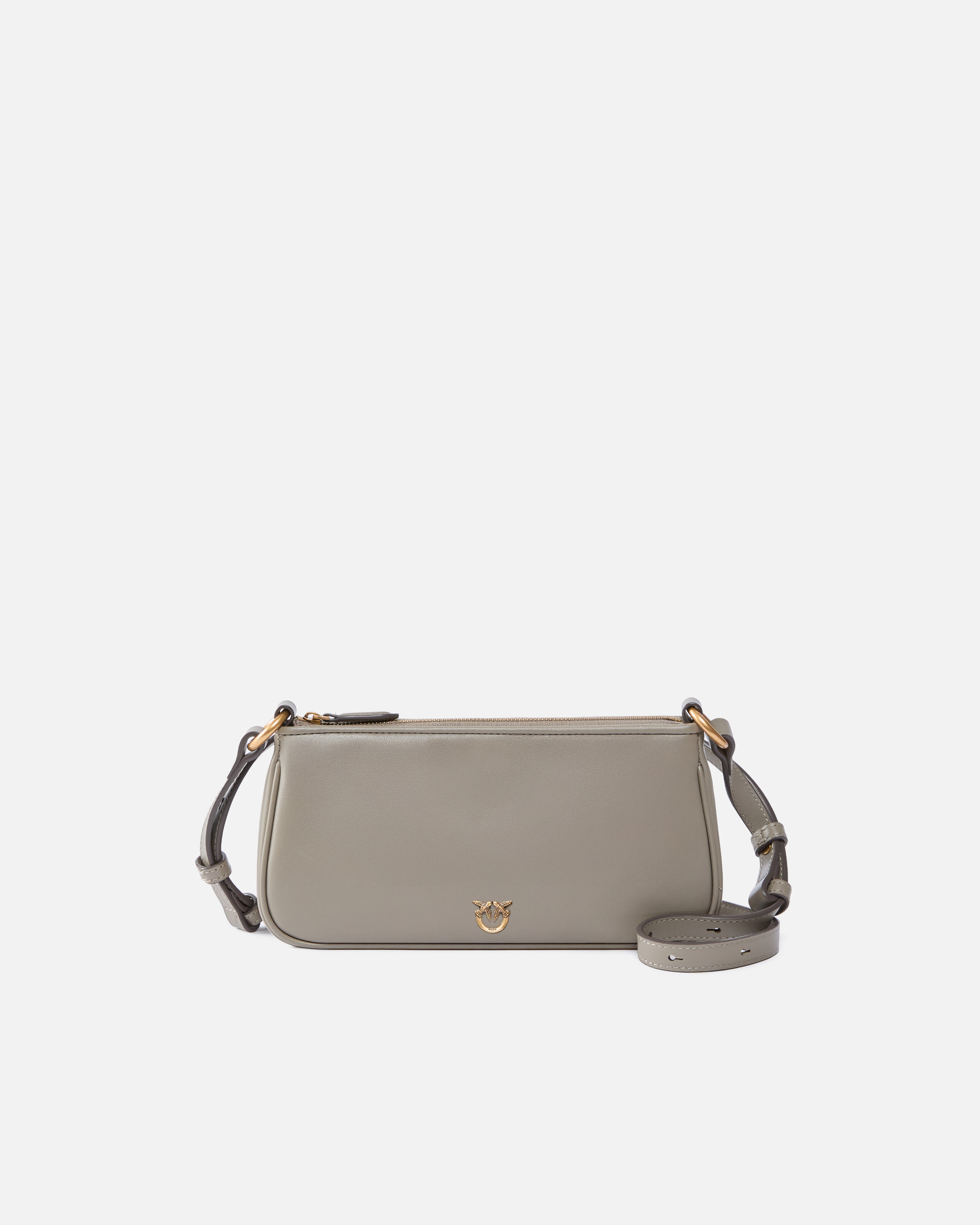 LEATHER MINI HALF MOON BAGUETTE CROSSBODY BAG - 1