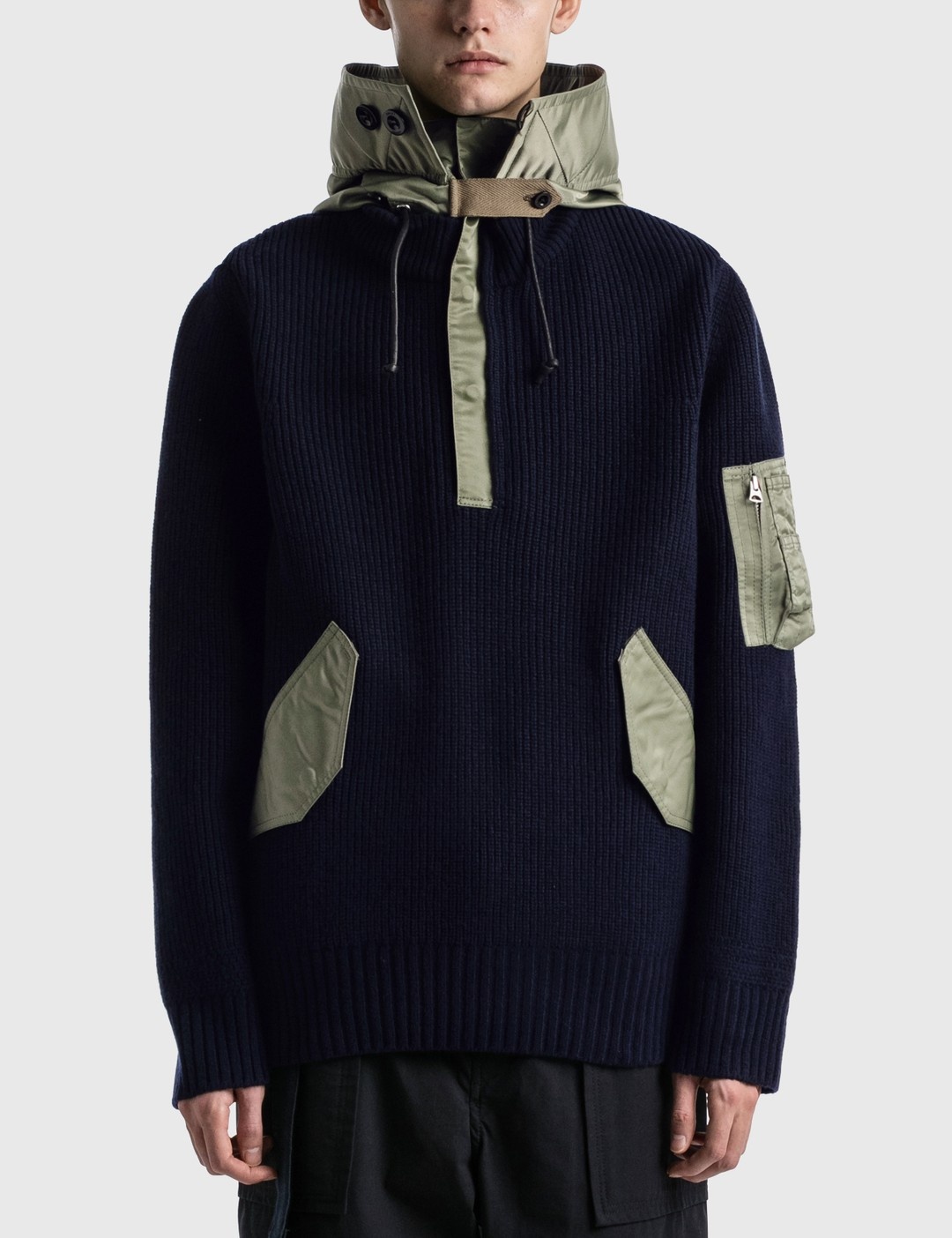 WOOL KNIT HOODIE - 5