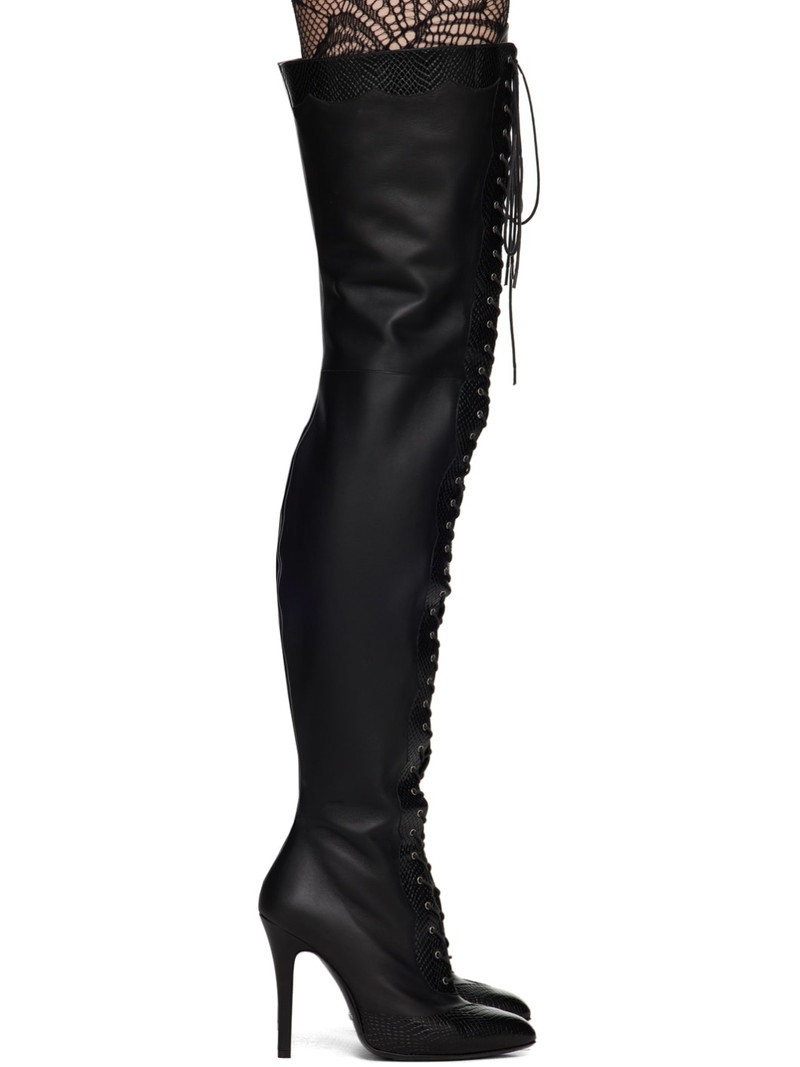 Harriet leather thigh-high boots - 1