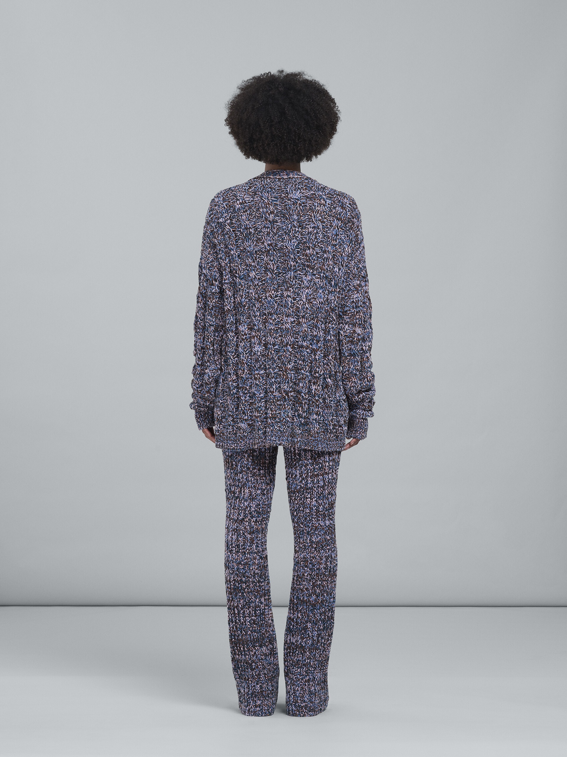 CHENILLE VISCOSE AND COTTON PANTS - 3