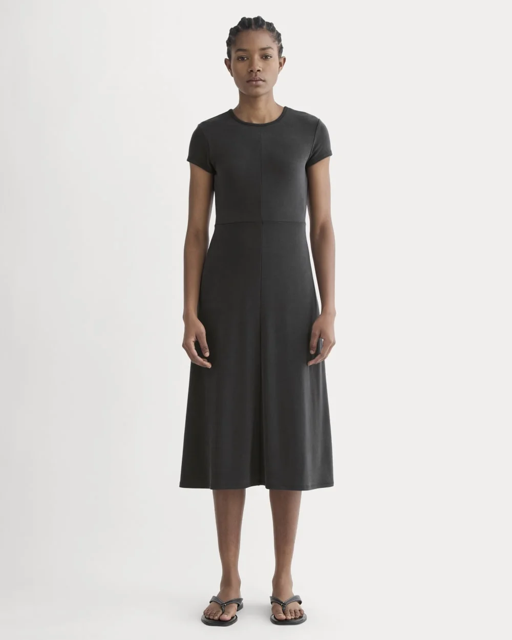 MIDI TEE DRESS IN BUTTERKNIT - 1