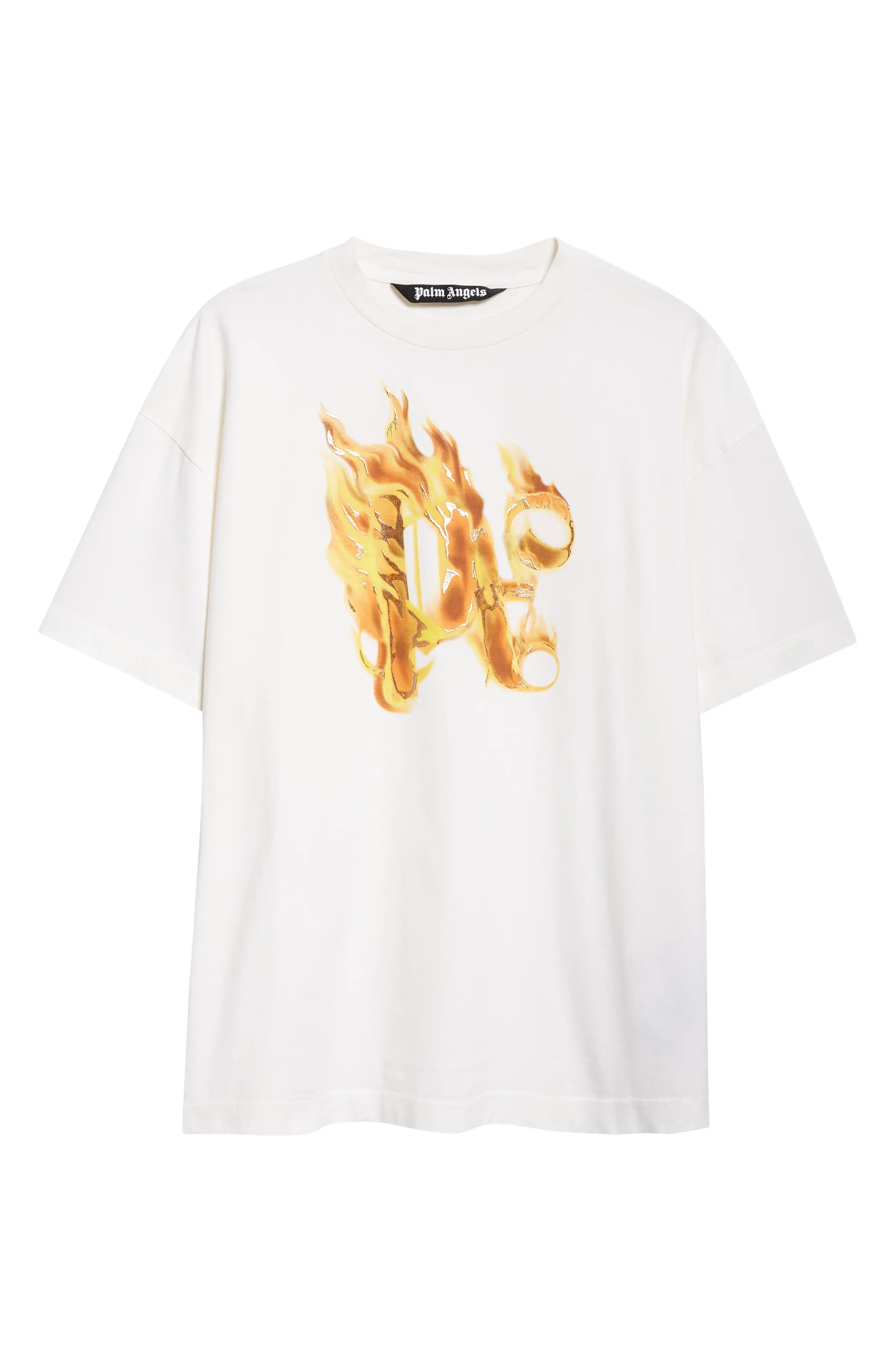 Burning Monogram Cotton Graphic T-Shirt - 5